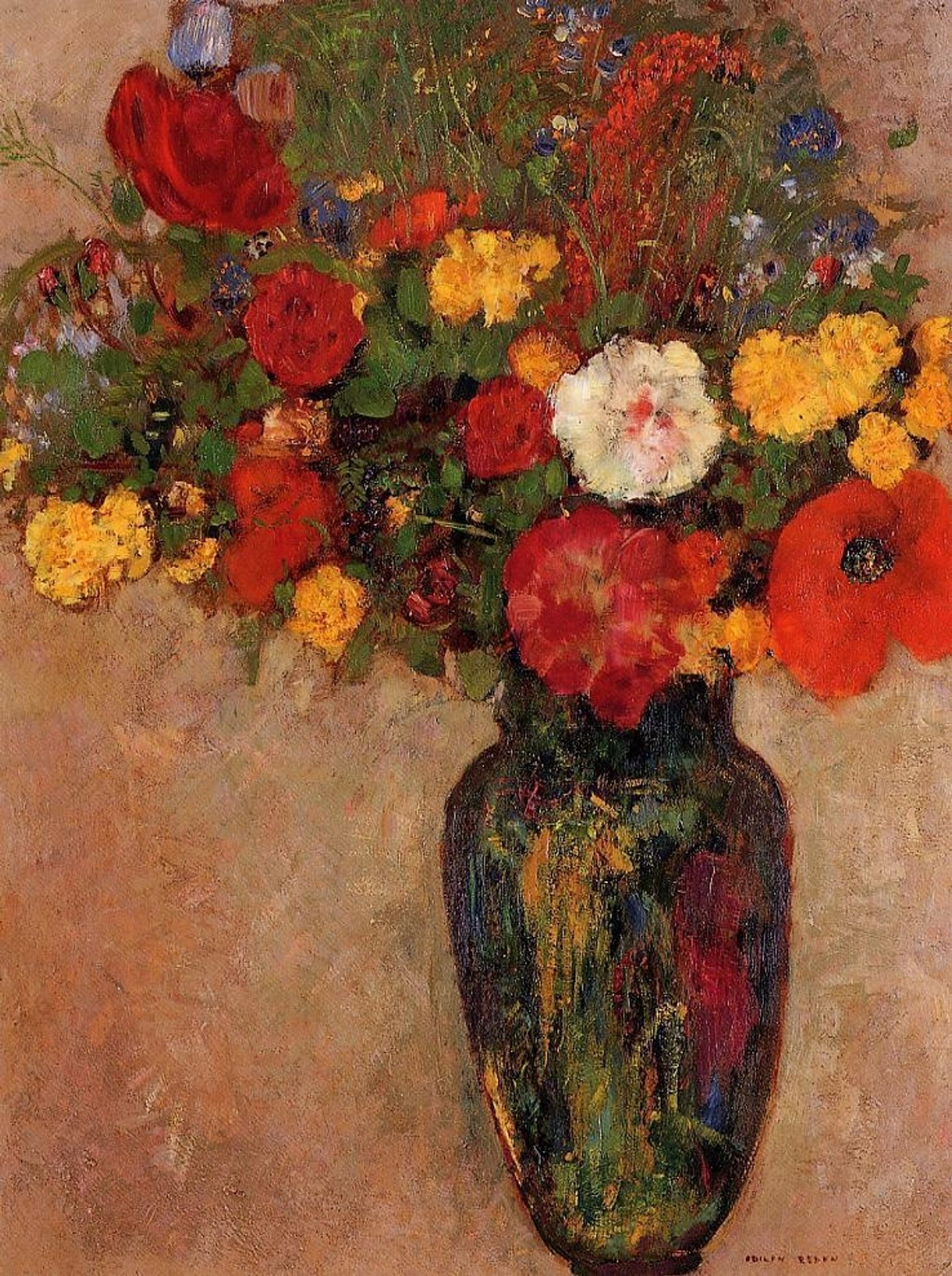 Vase of Flowers by Odilon Redon