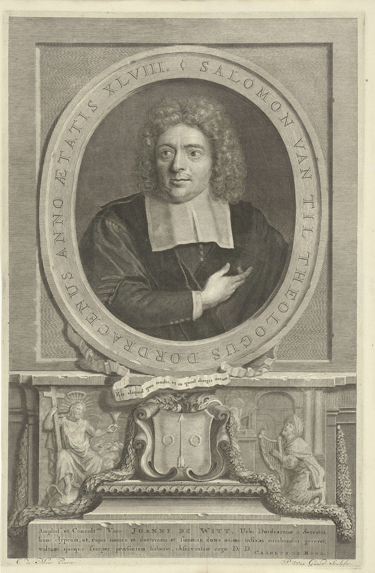 Portret van Salomon van Til by Pieter van Gunst