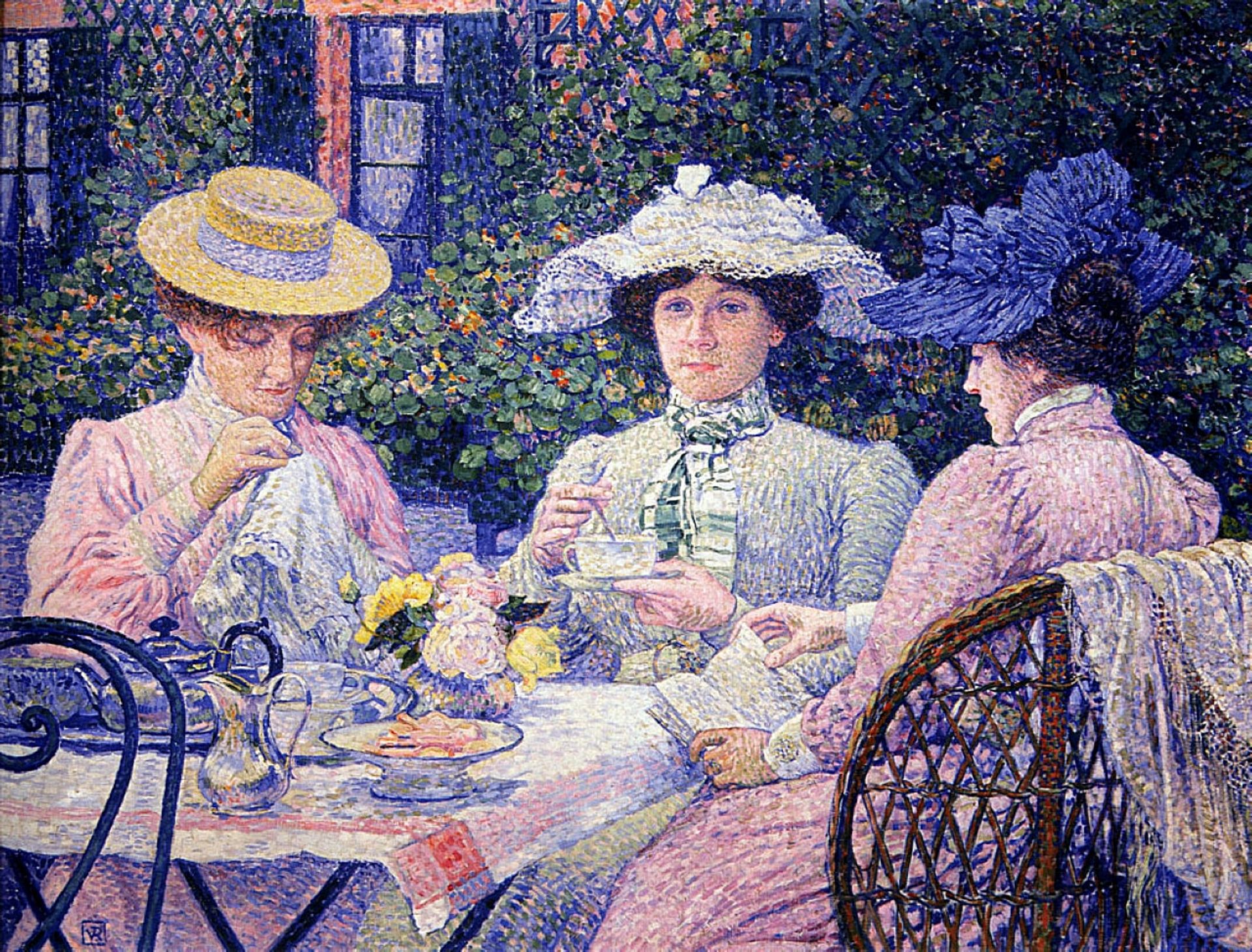 Summer Afternoon (Tea in the Garden) by Theo van Rysselberghe