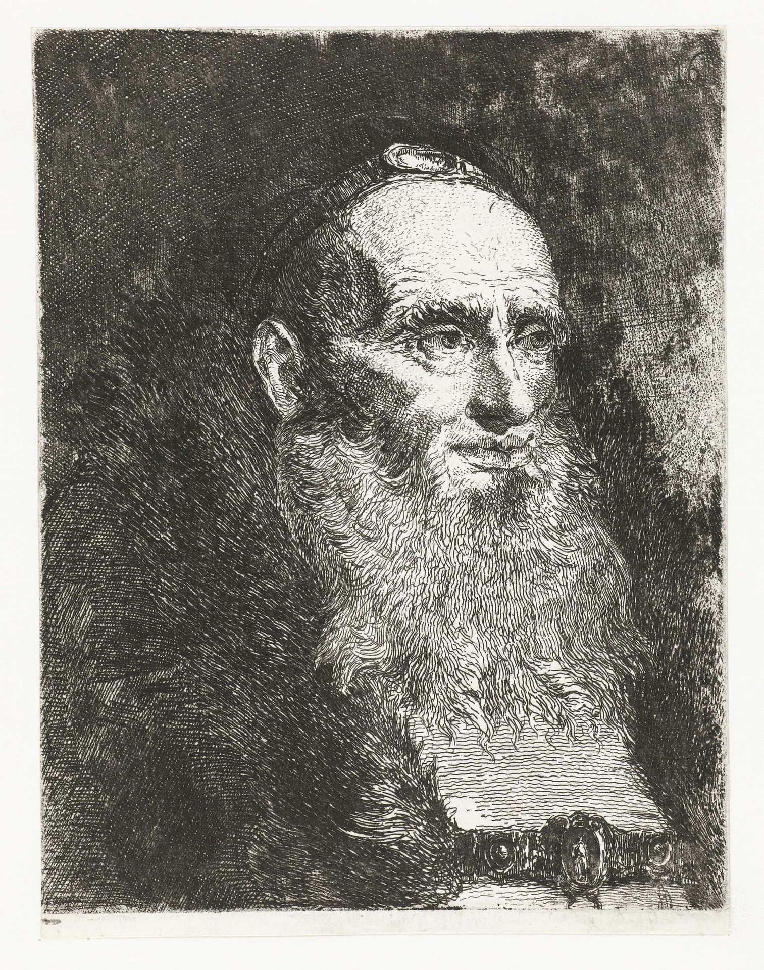 Oude man by Giovanni Domenico Tiepolo