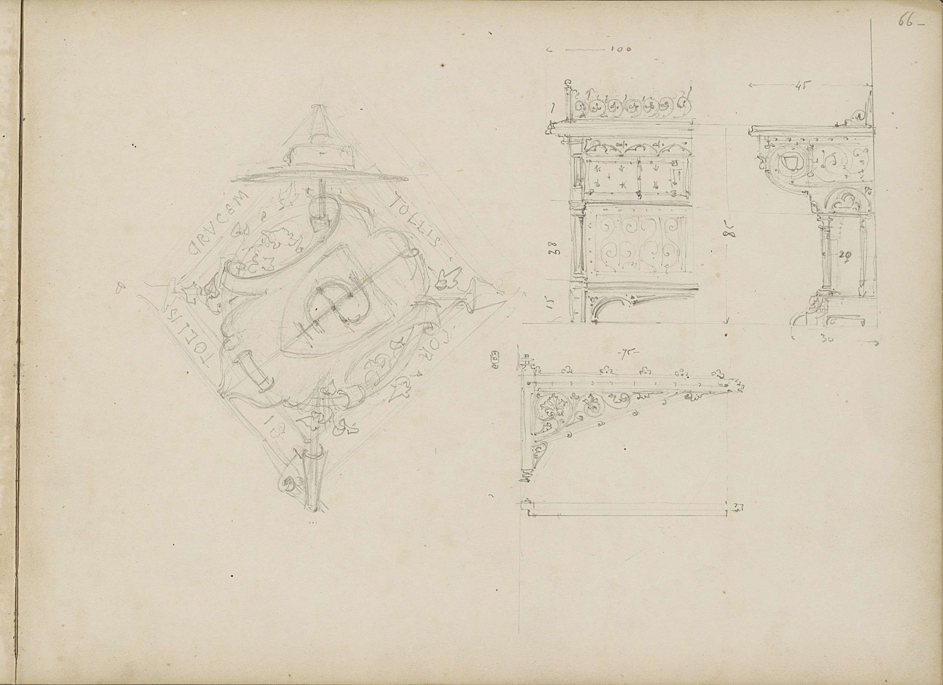 Tafels en een wapen by Pierre Joseph Hubert Cuypers