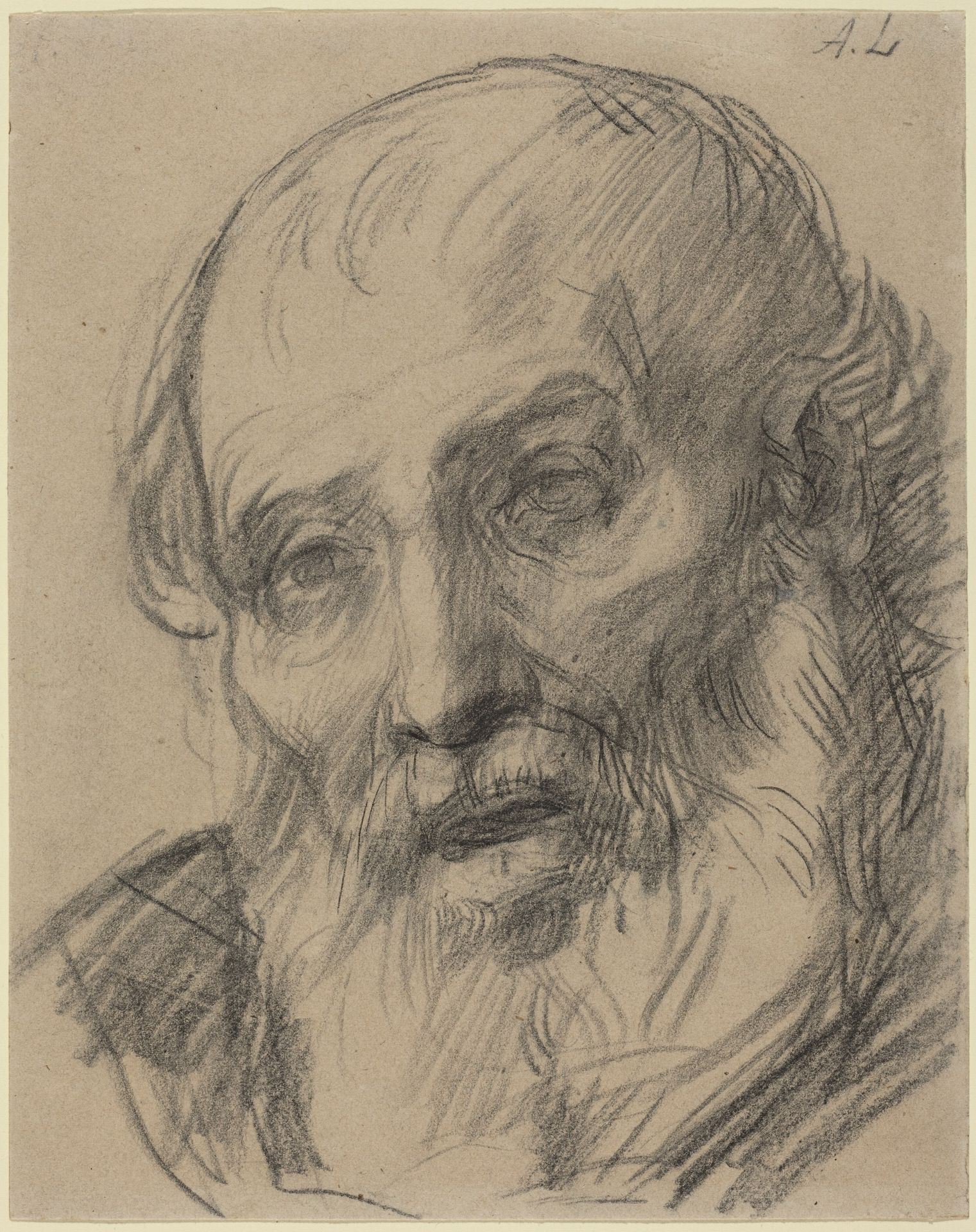 Head of an Old Man by Alphonse Legros