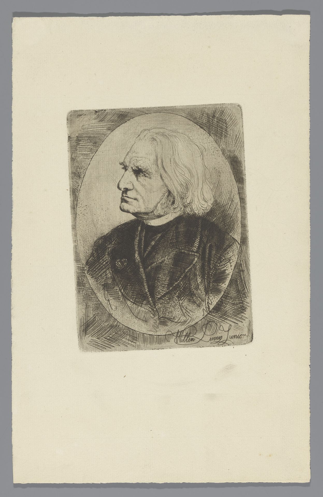 Portret van Franz Liszt by Willem (II) Linnig