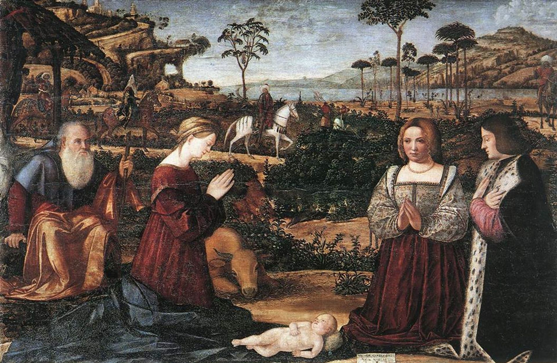 Holy Family with Two Donors by Vittore Carpaccio