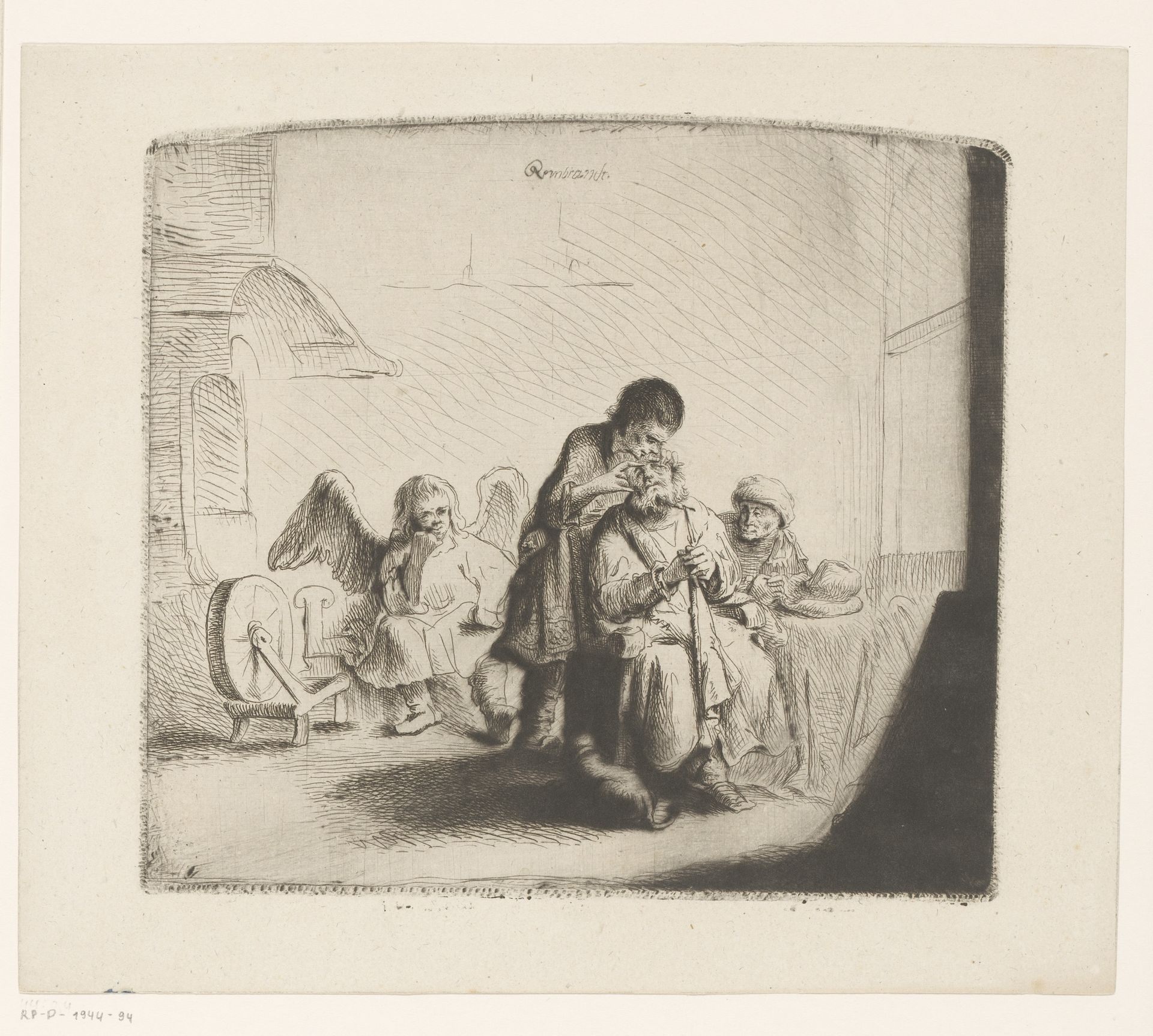 Genezing van de ogen van Tobit by Ignace-Joseph de Claussin