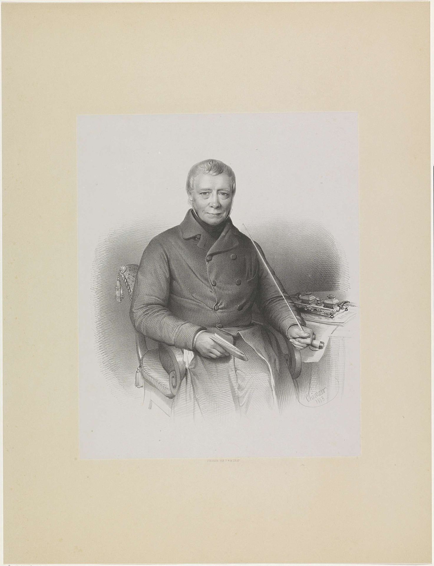 Portret van Andr. Will. Pottum by Wilhelmus Cornelis Chimaer van Oudendorp
