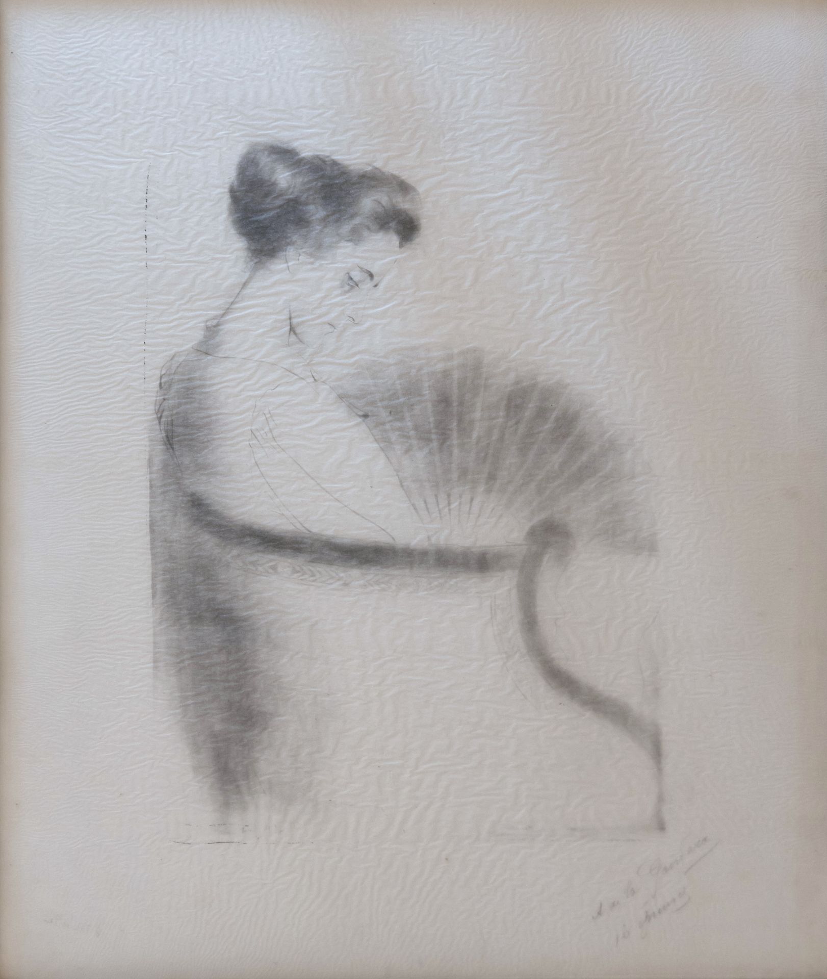 Anne Catherine (première Épouse De L’artiste) À L’éventail by Antonio de La Gándara