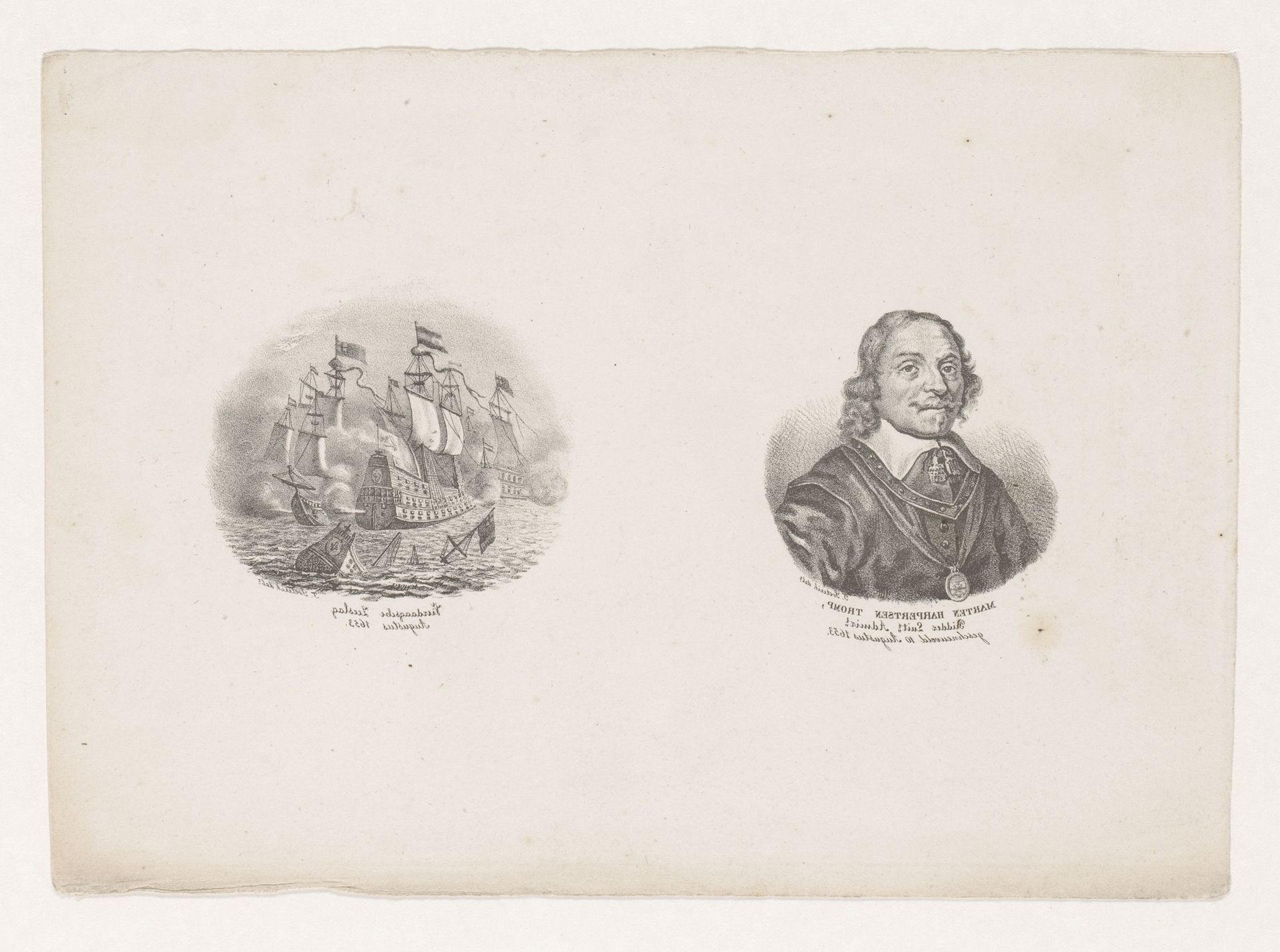 Zeeslag en trompet van Maarten Harpertszoon Tromp by Theodoor Soeterik