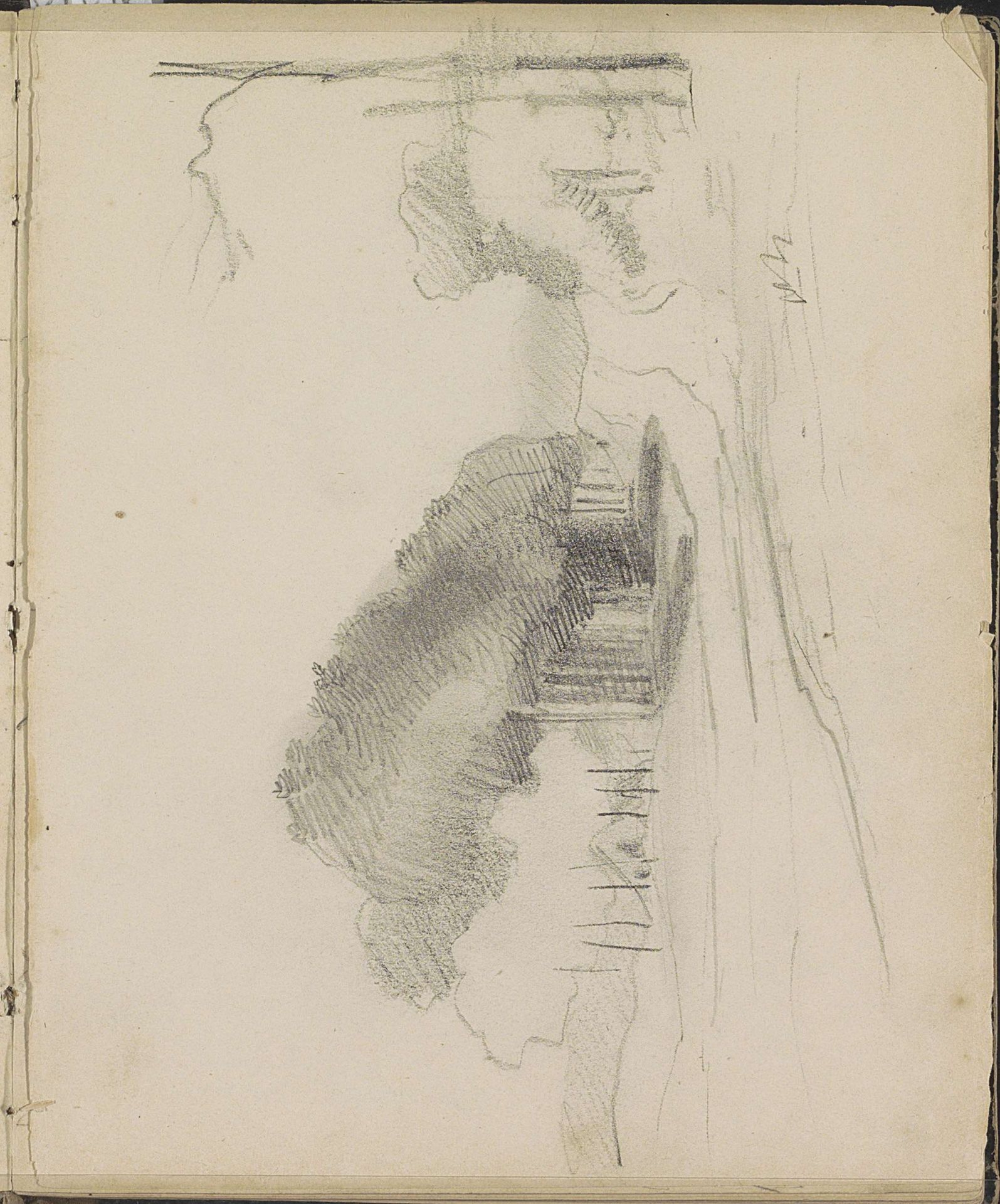 Laan in een landschap met bomen by Johannes Tavenraat