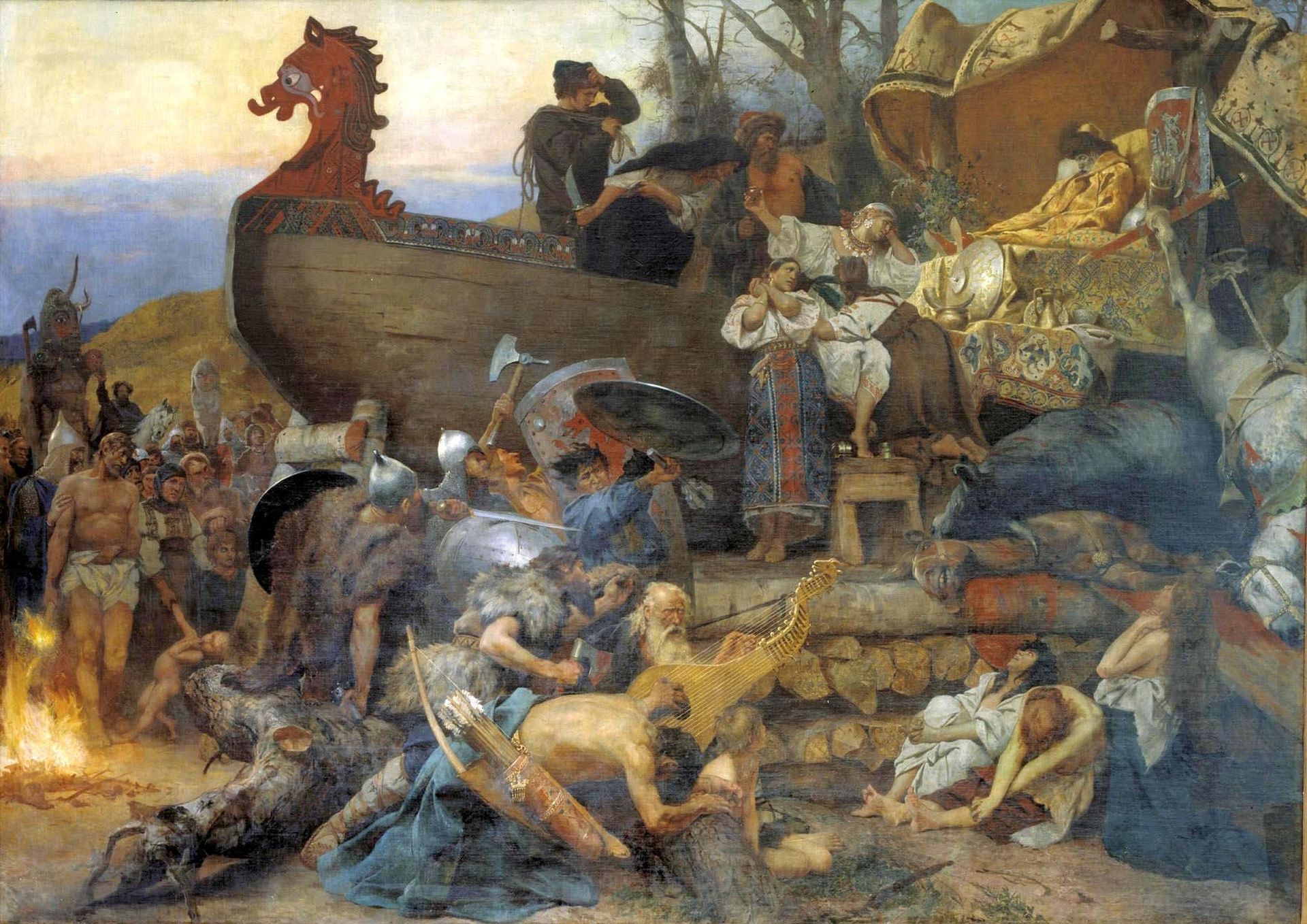 Funeral of ruthenian noble by Siemiradzki by Henryk Siemiradzki
