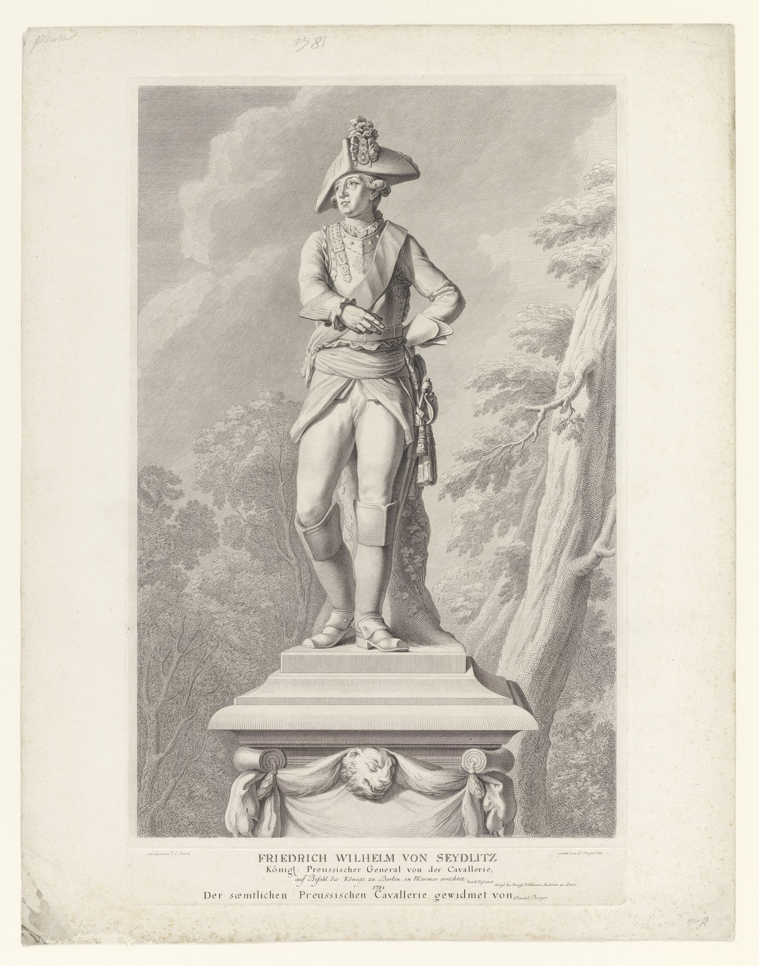 Standbeeld van Friedrich Wilhelm, Freiherr von Seydlitz by Daniel Berger