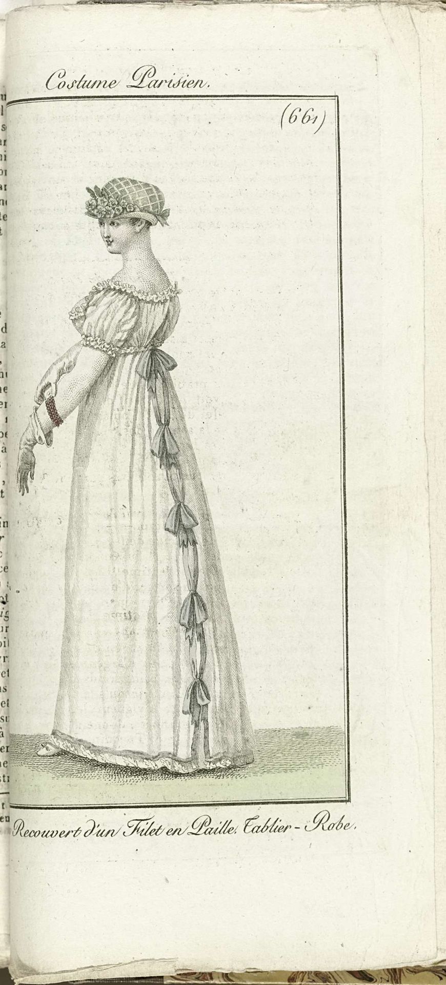 Journal des Dames et des Modes, Costume Parisien, 1805, An 13 (661) Chapeau Recouvert d'un Filet en Paille... by Horace Vernet
