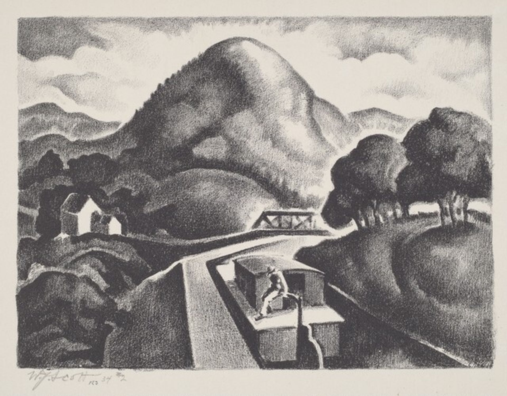 Untitled (Along the Erie Canal) by William J. Scott