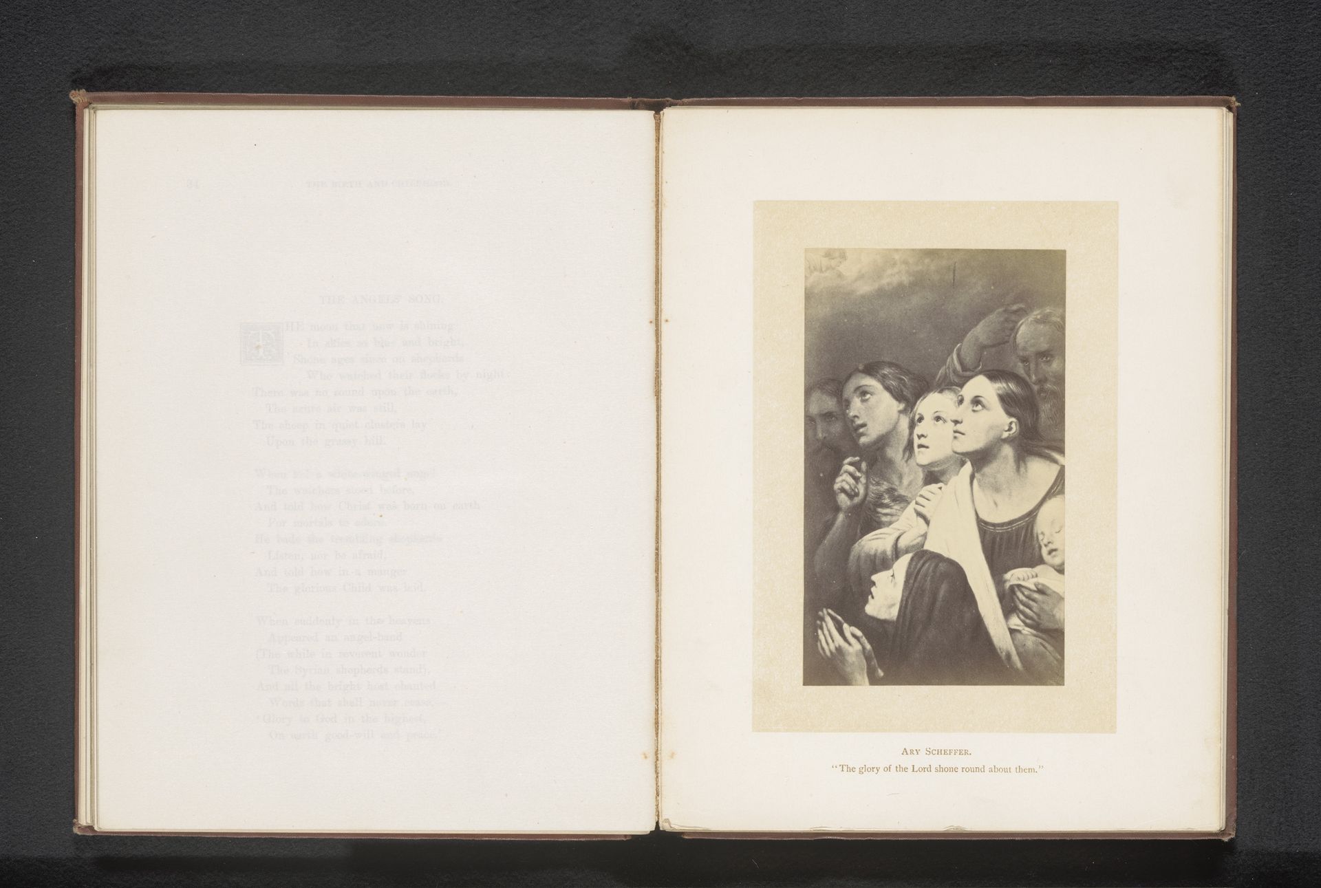 Fotoreproductie van een prent naar een schilderij, voorstellende een groep biddende vrouwen by Anonymous
