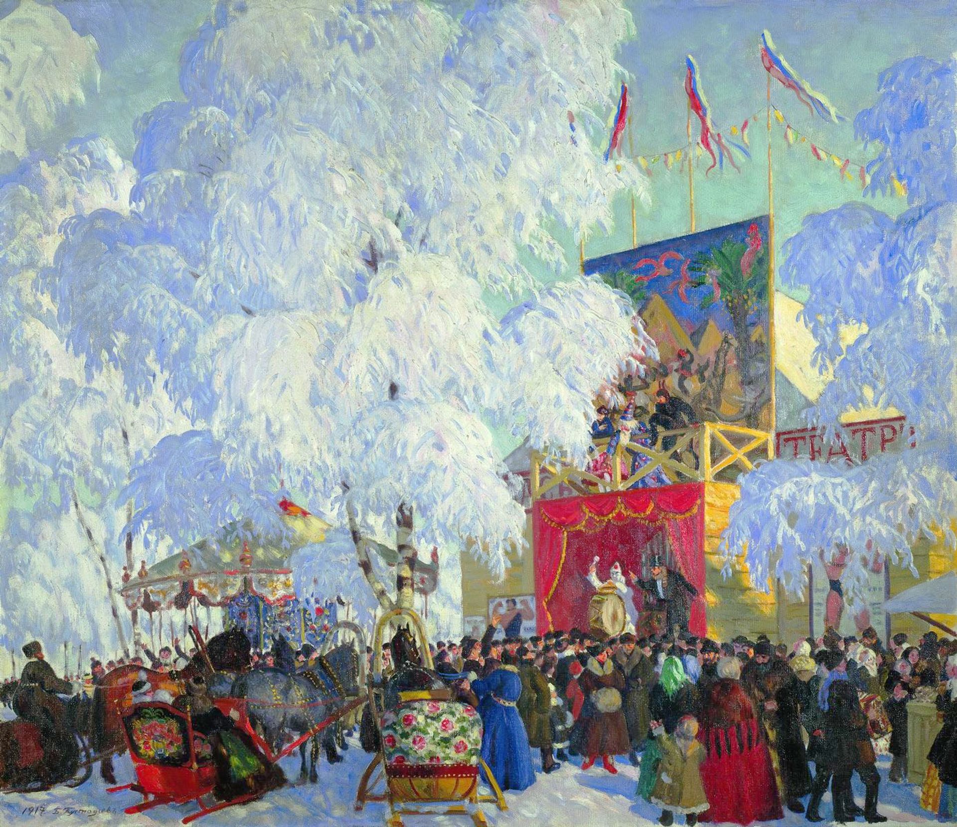 Show Booths by Boris Kustodiev