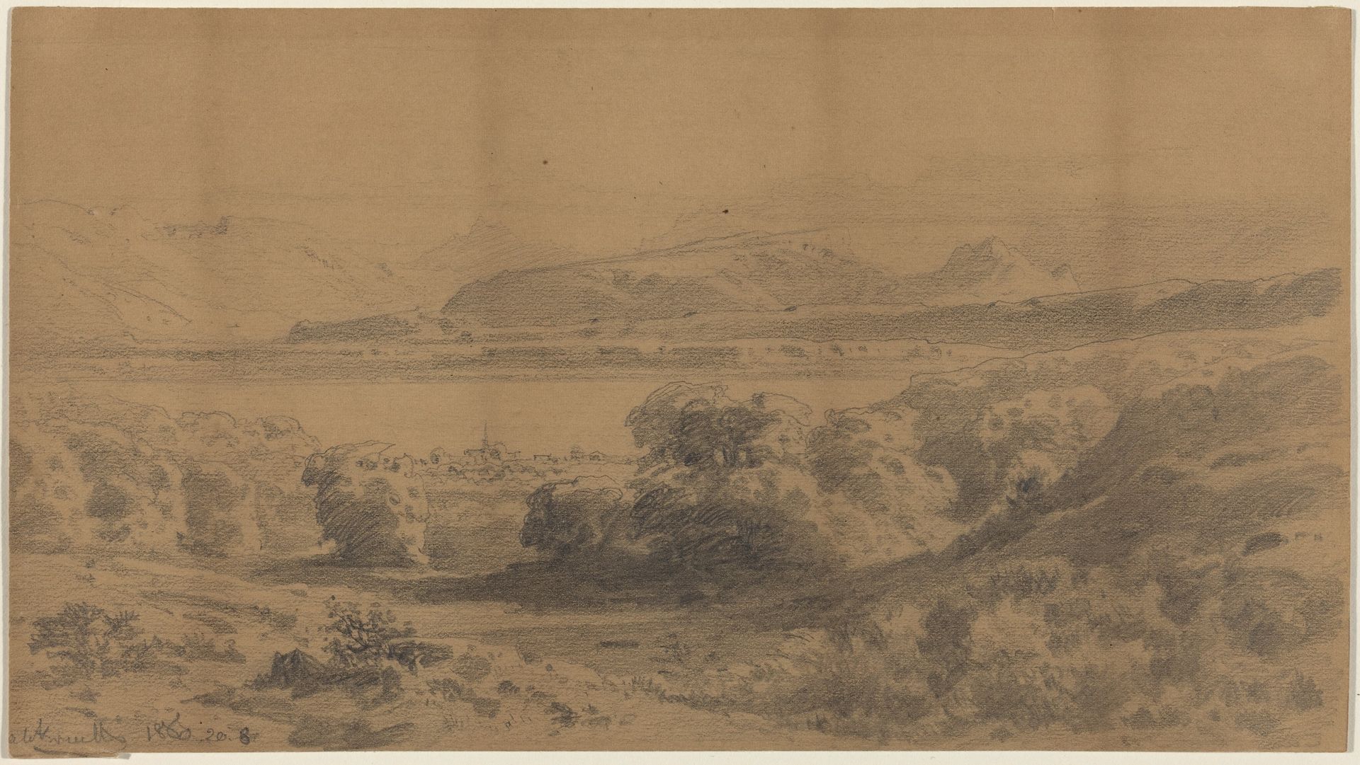 Panorama on a Mountain Lake by Stanislaus Graf von Kalckreuth