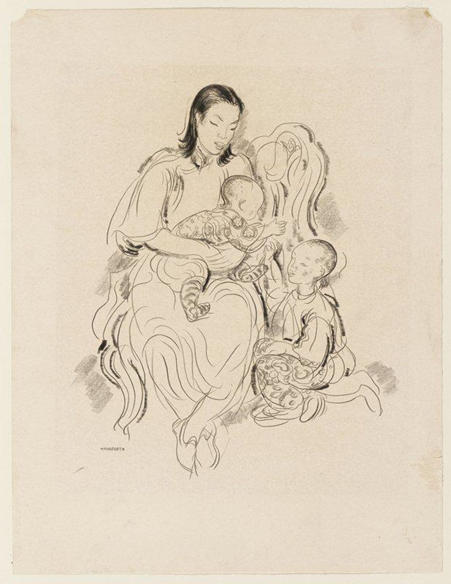 Mother and Children by Thomas Schofield Handforth