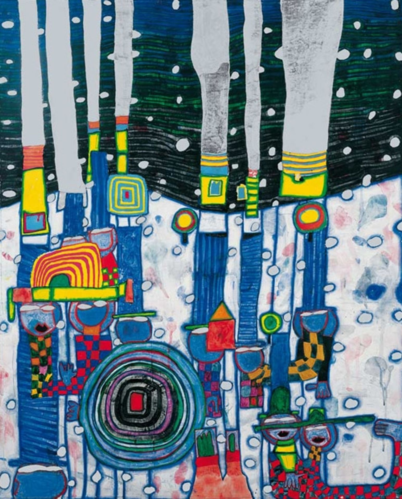 944 Blue Blues by Friedensreich Hundertwasser