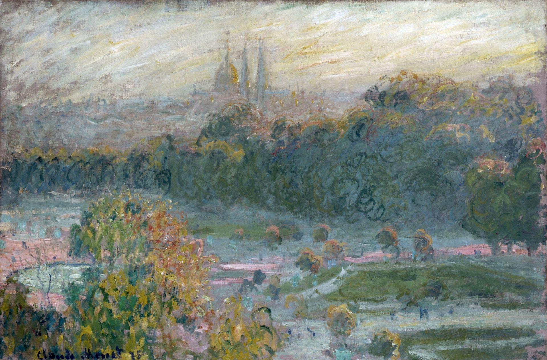 The Tuileries (study) by Claude Monet