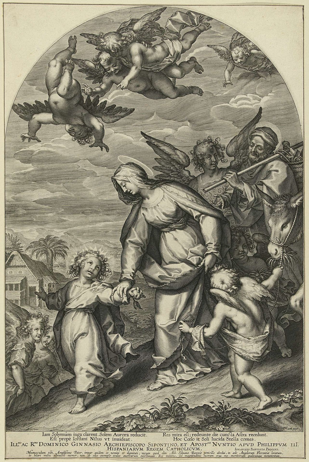 Terugkeer van de Heilige Familie uit Egypte by Cornelis Galle I