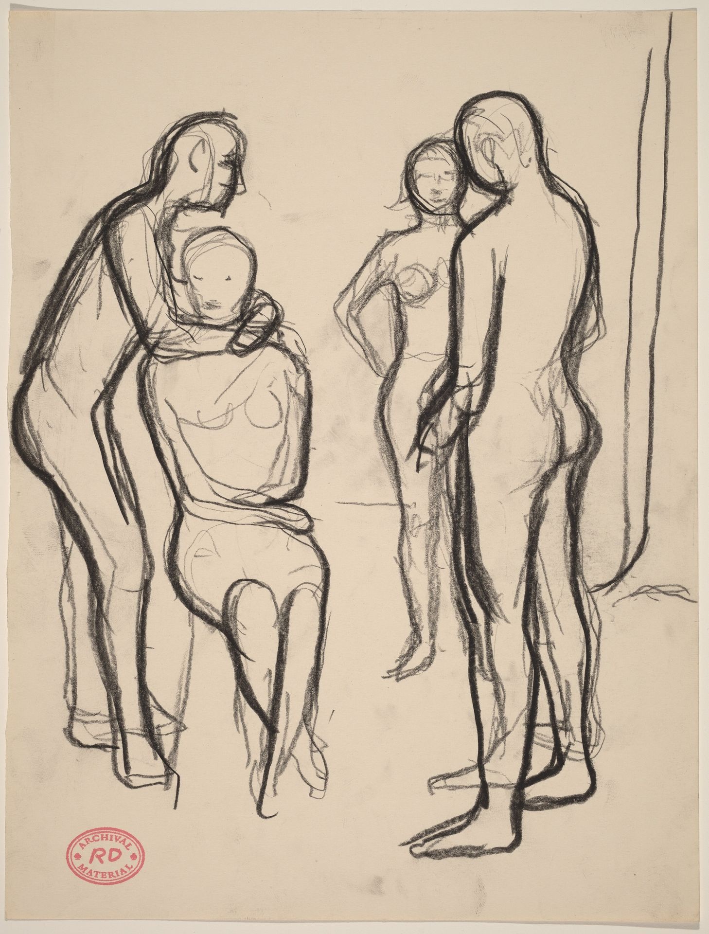 Untitled [figure group] by Richard Diebenkorn