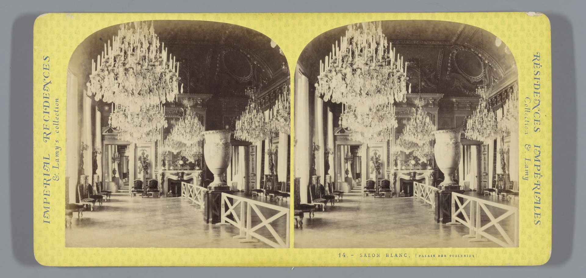 Interieur van een salon in het Palais des Tuileries te Parijs by Ernest Eléonor Pierre Lamy