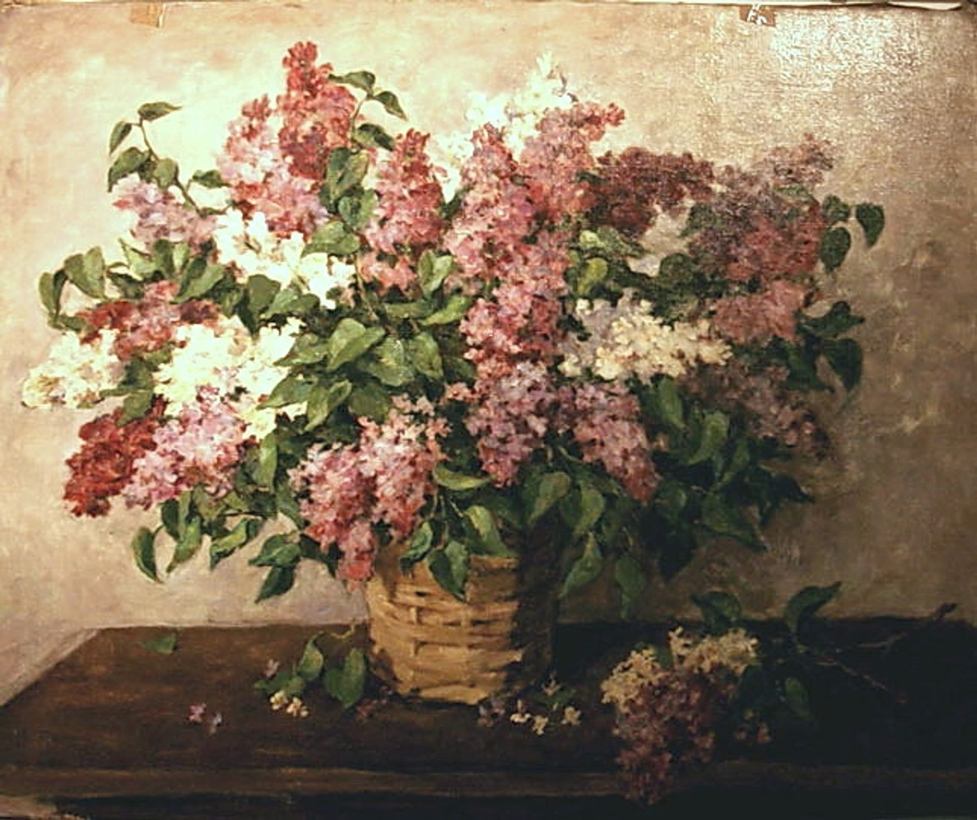 Lilacs in a basket by Pyotr Konchalovsky