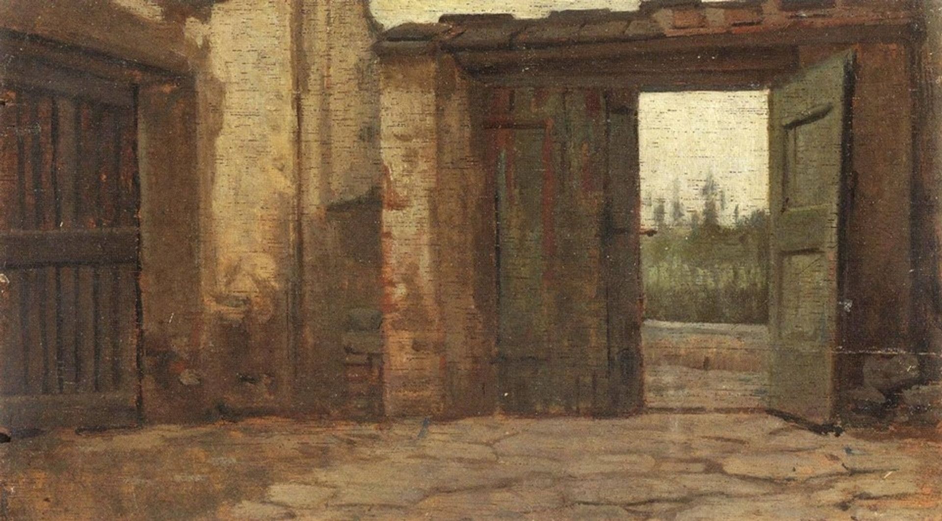 Courtyard entrance by Silvestro Lega