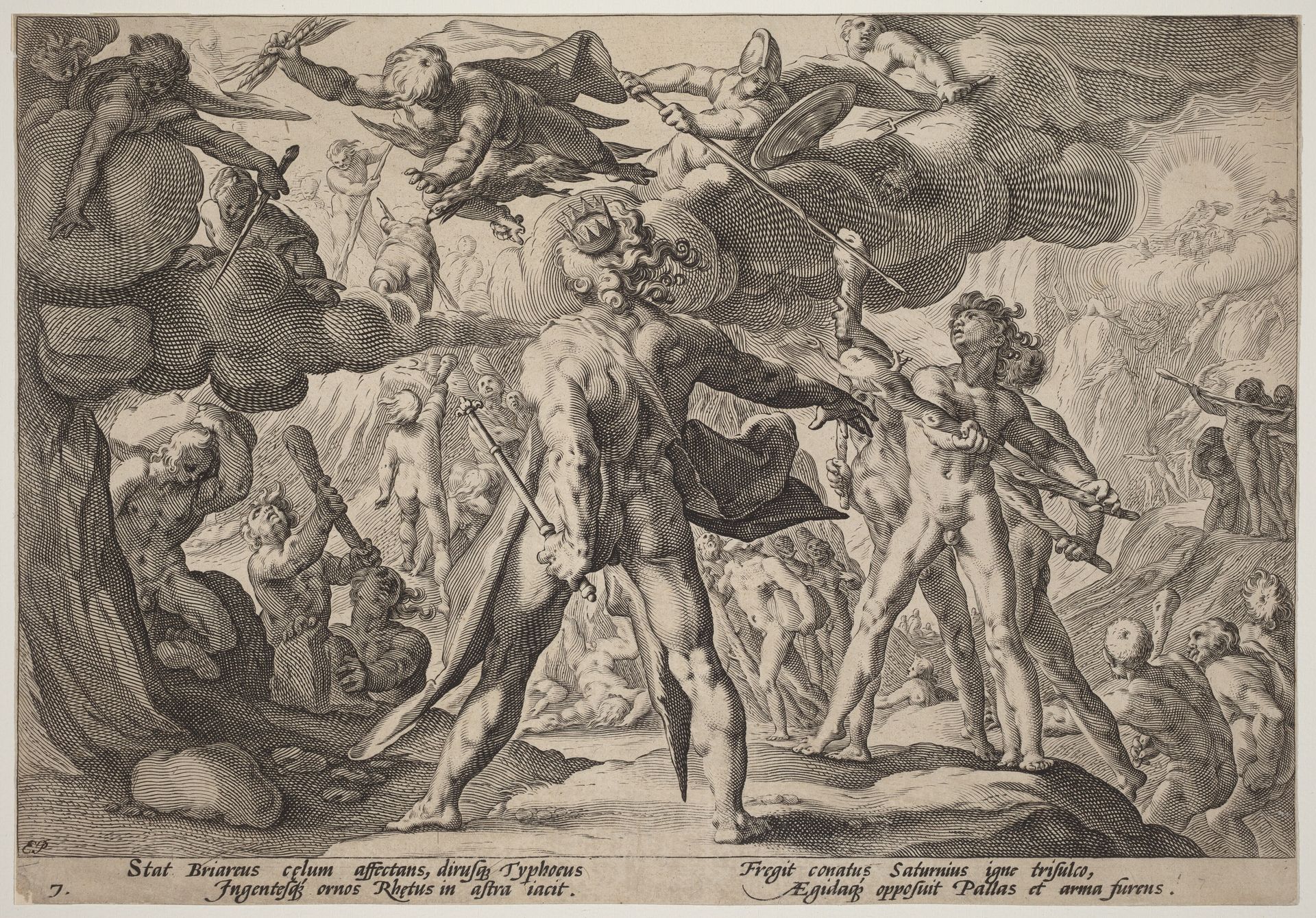 The Giants Climbing the Heavens by Hendrick Goltzius