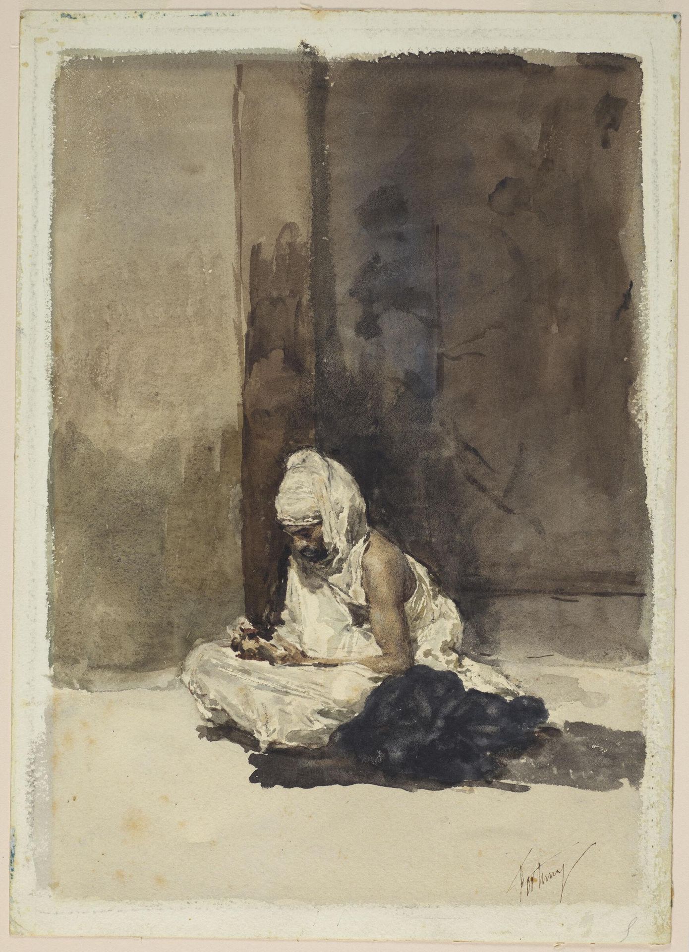 Seated Arab by Mariano Fortuny Marsal