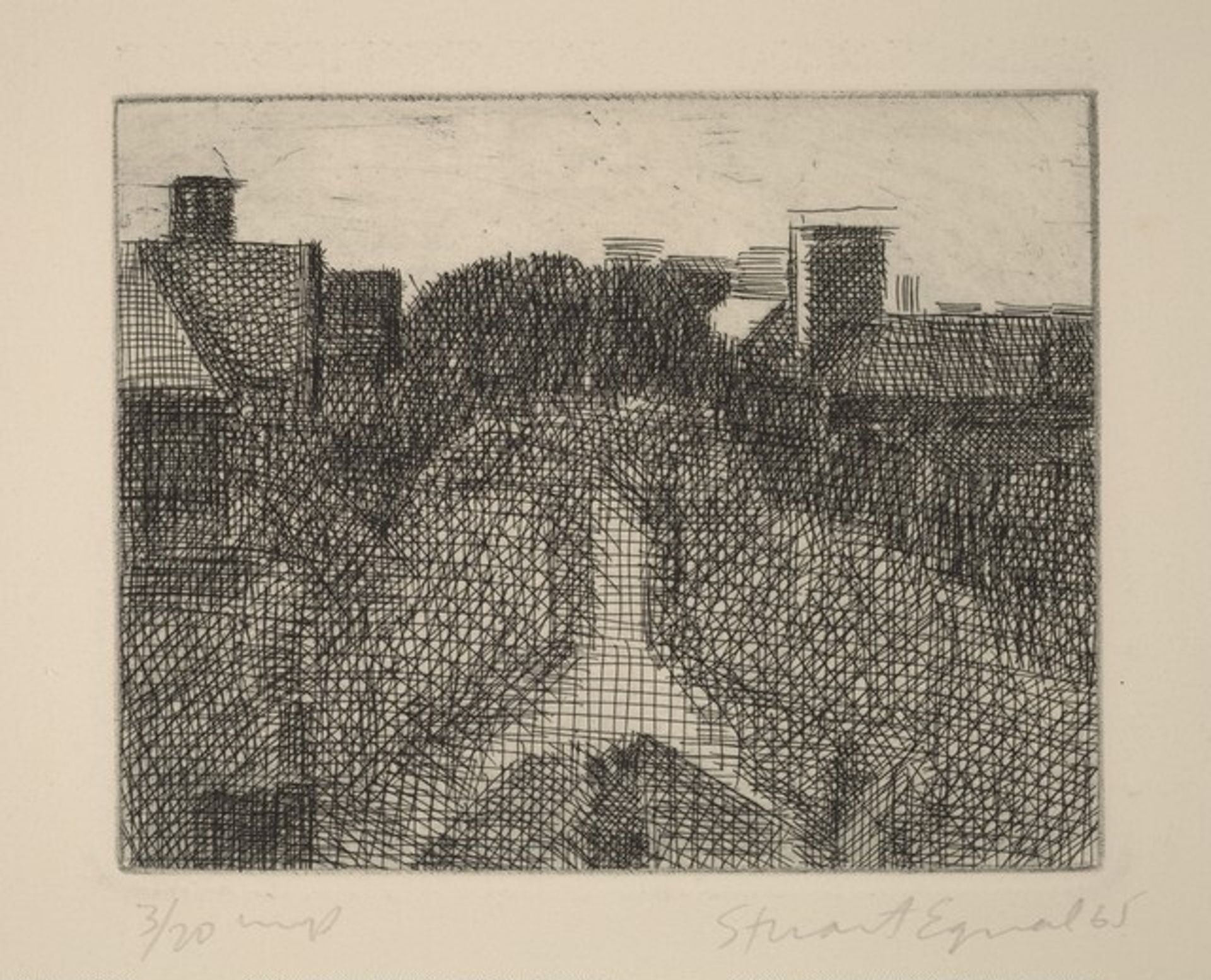 City View with Houses and Trees by Stuart Egnal