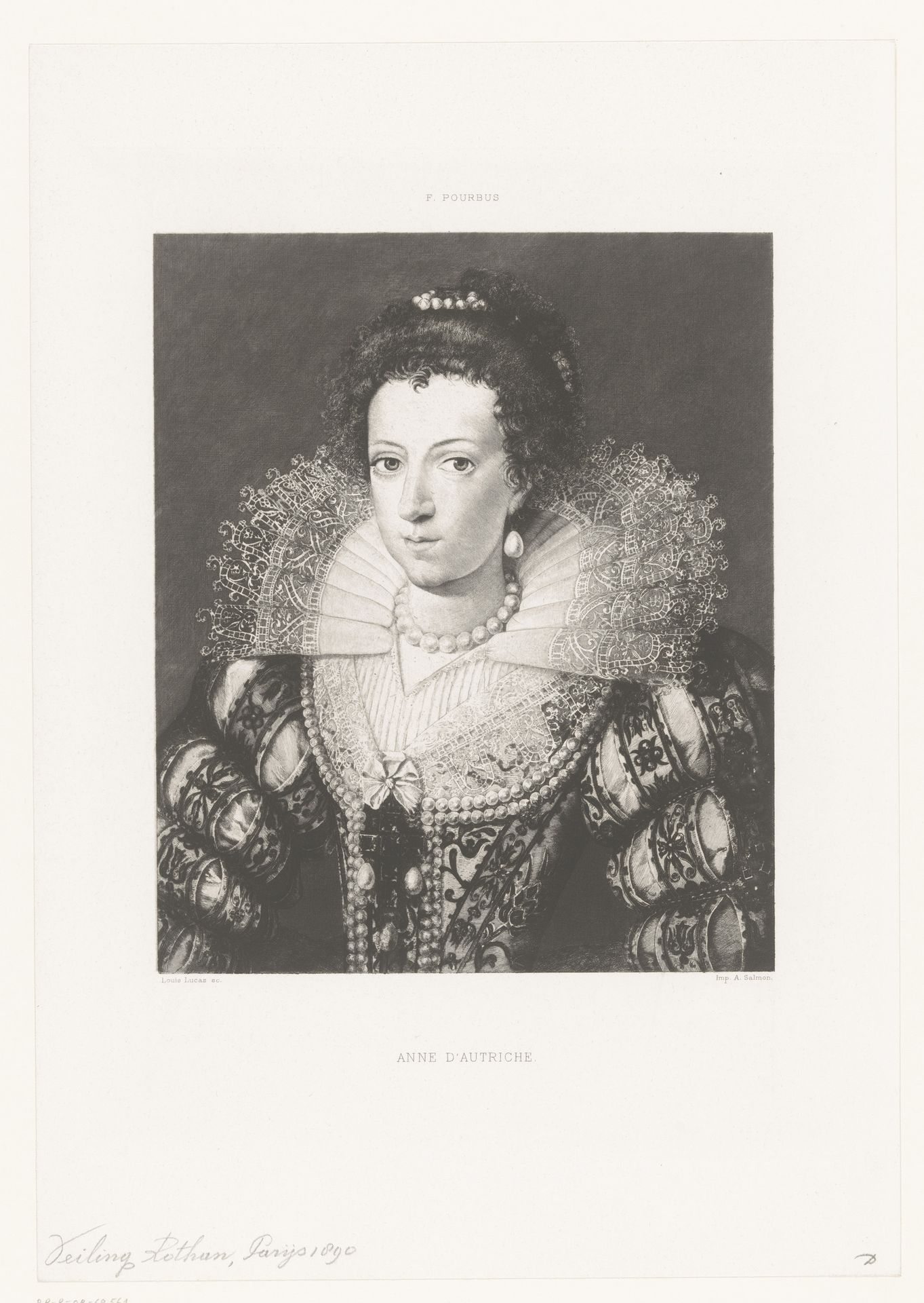 Portret van Anna van Oostenrijk by Louis Lucas