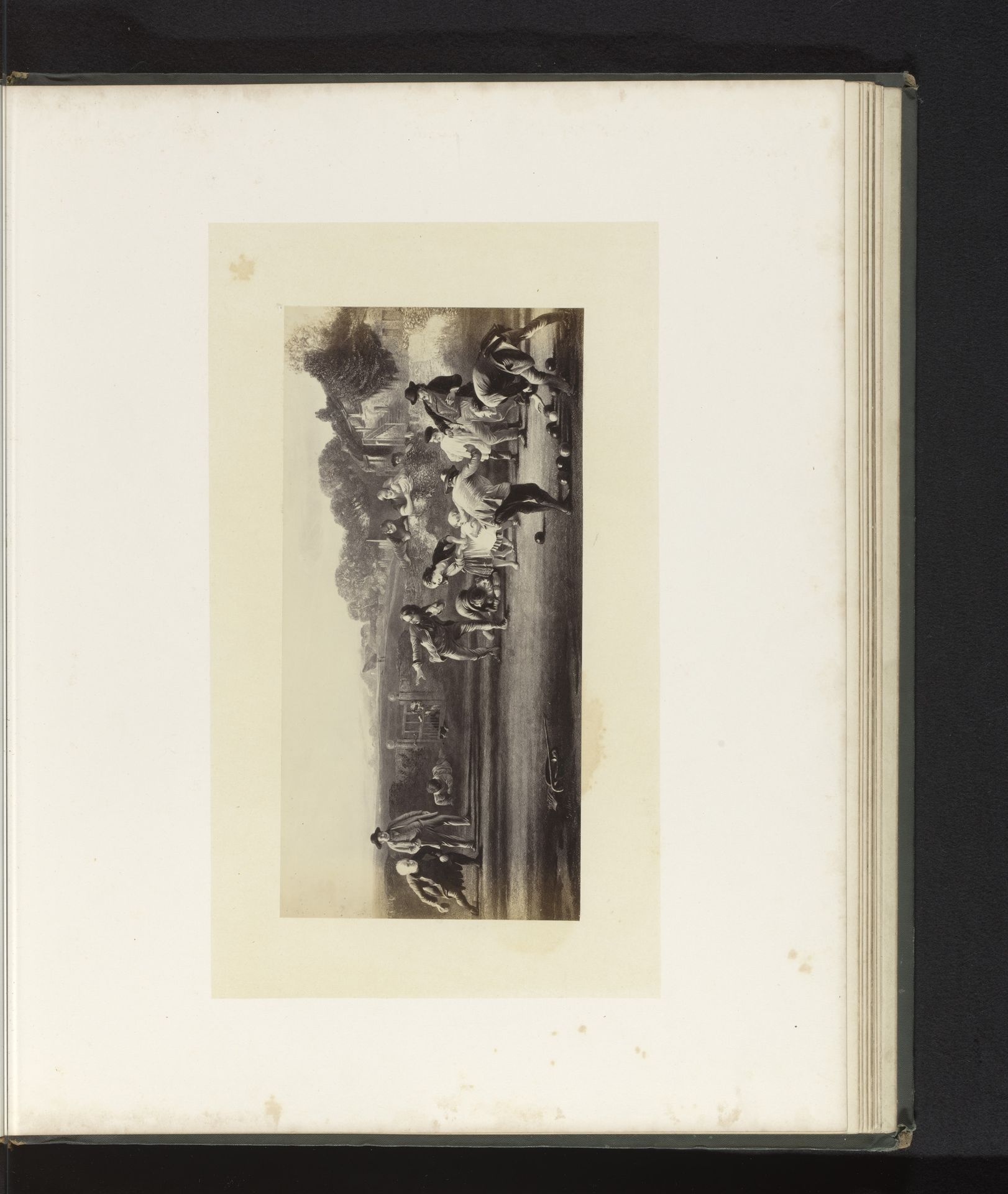 Fotoreproductie van een gravure van Village Bowlers, naar het schilderij door Sir George Harvey by Thomas Annan