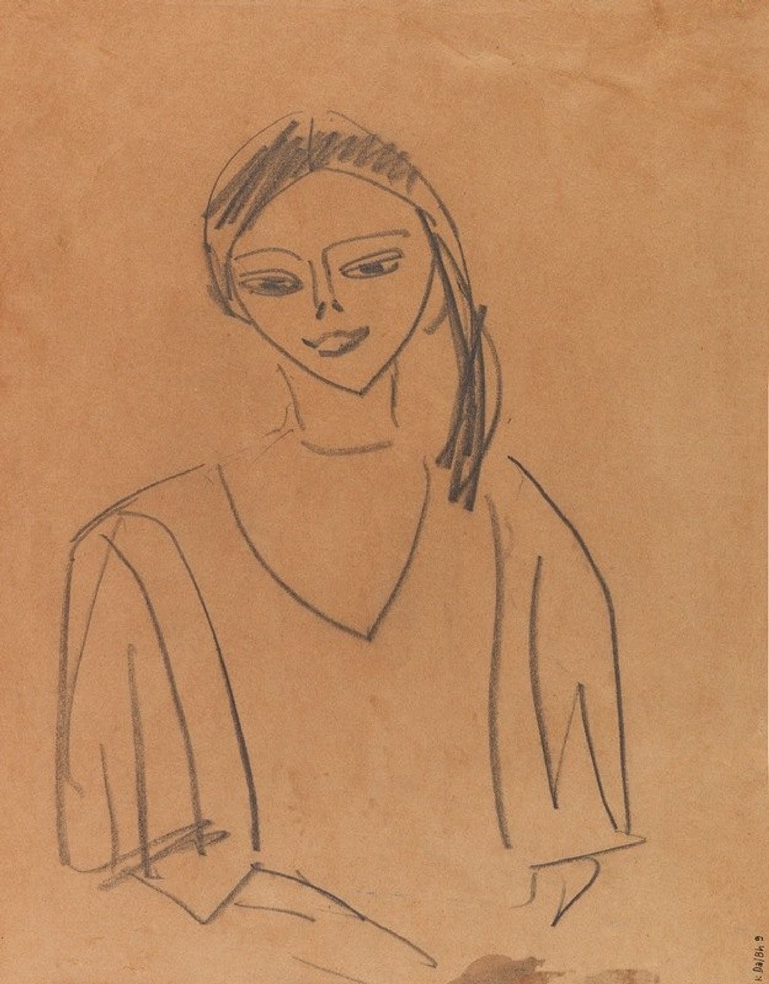 Mädchen, Fränzi by Ernst Ludwig Kirchner
