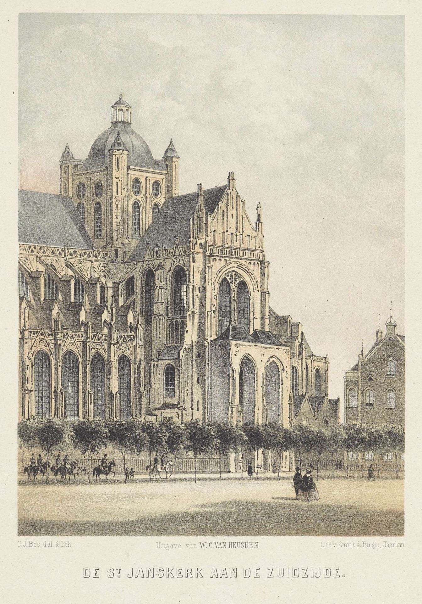 De Sint Janskerk in Den Bosch by Gerardus Johannes Bos