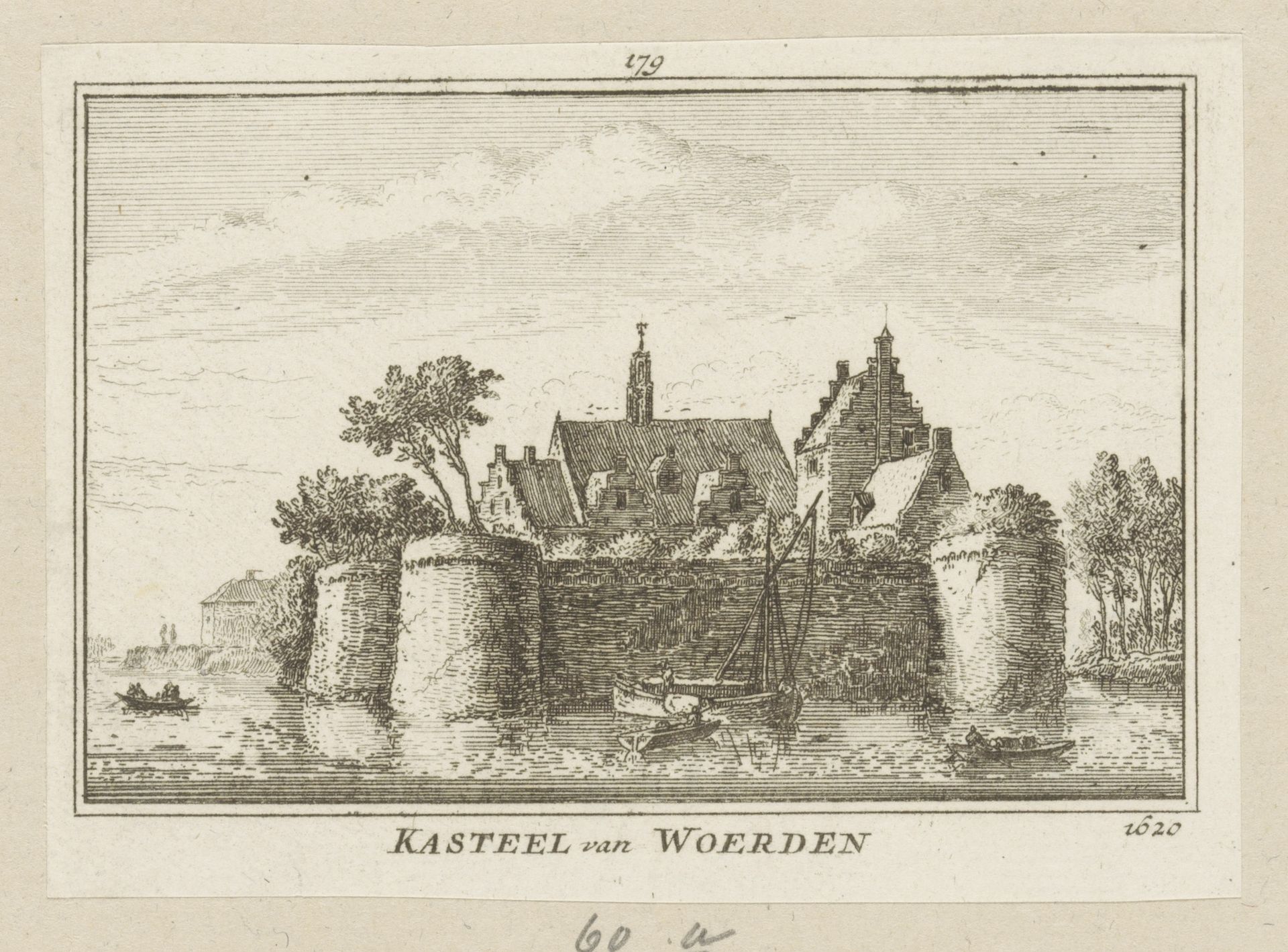 Gezicht op Slot Woerden, 1620 by Abraham Rademaker