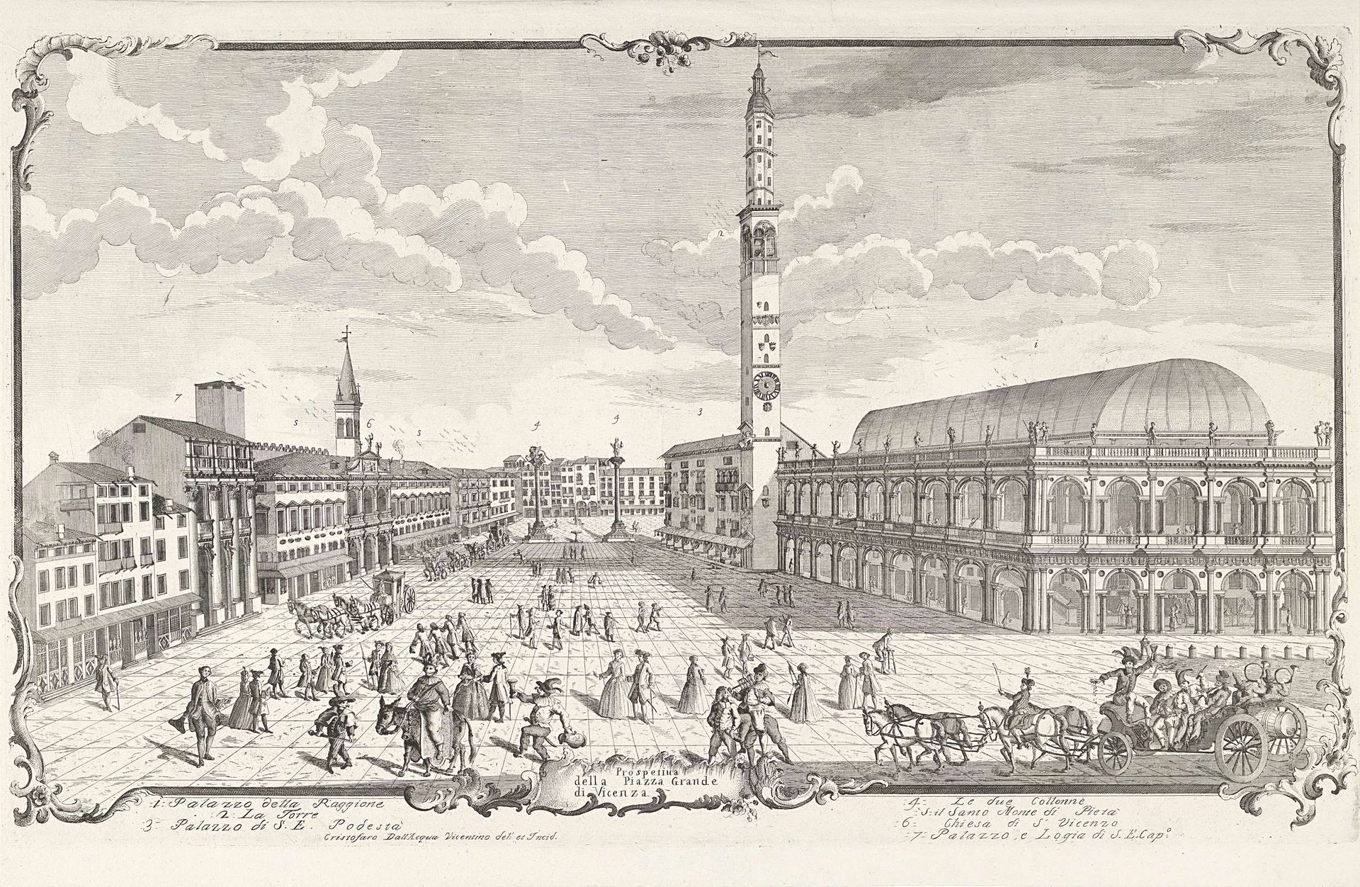 Piazza Grande in Vicenza by Cristoforo dall' Acqua