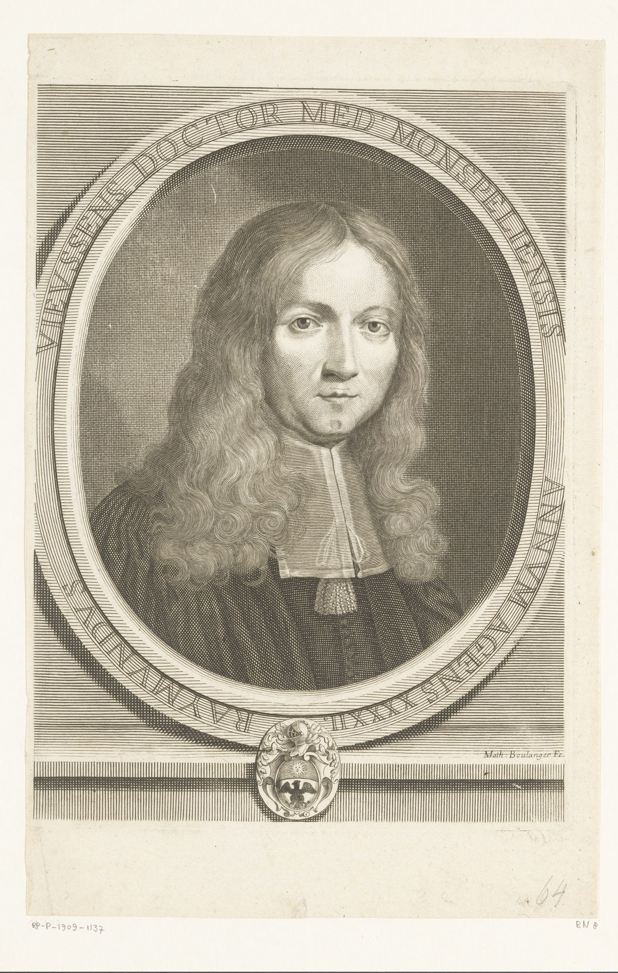 Portret van Raymond Vieussens by Mathieu Boulanger