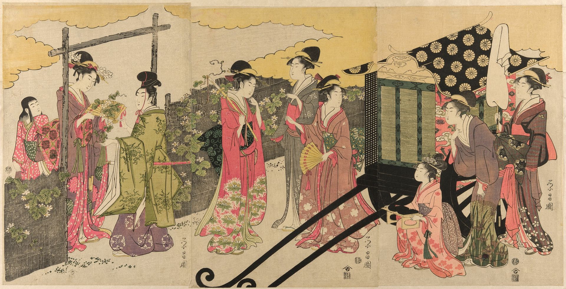 Parody of the Yugao Chapter of the Tale of Genji by Chōkōsai Eishō