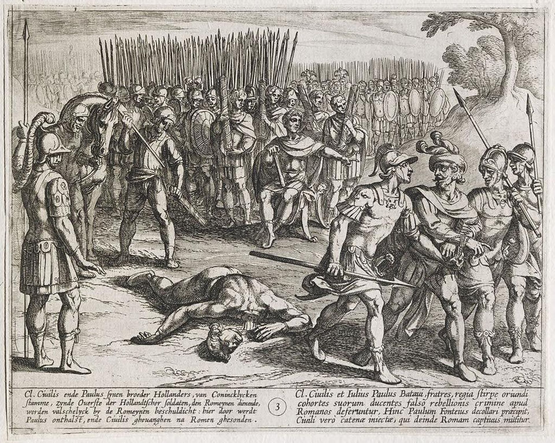 Claudius Civilis Arrested and His Brother Paulus Beheaded by Antonio Tempesta