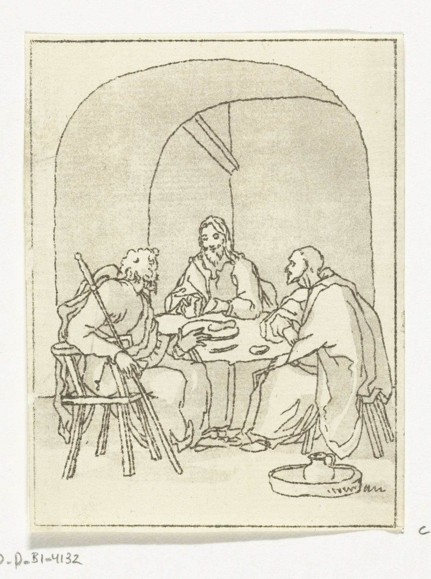 Maaltijd te Emmaüs by Anthonie van den Bos
