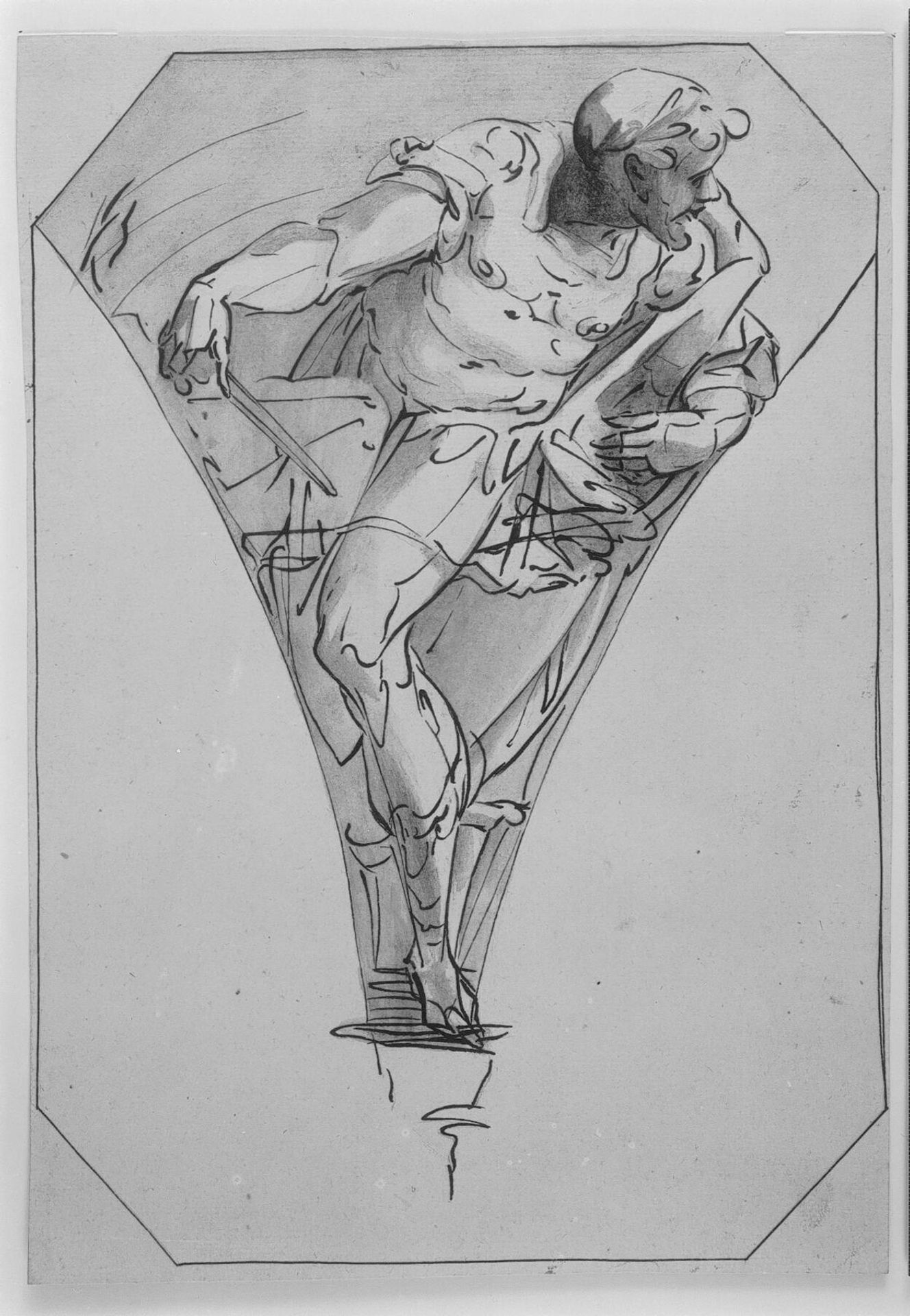 Study for a Roman general in a pendentive by Anonymous