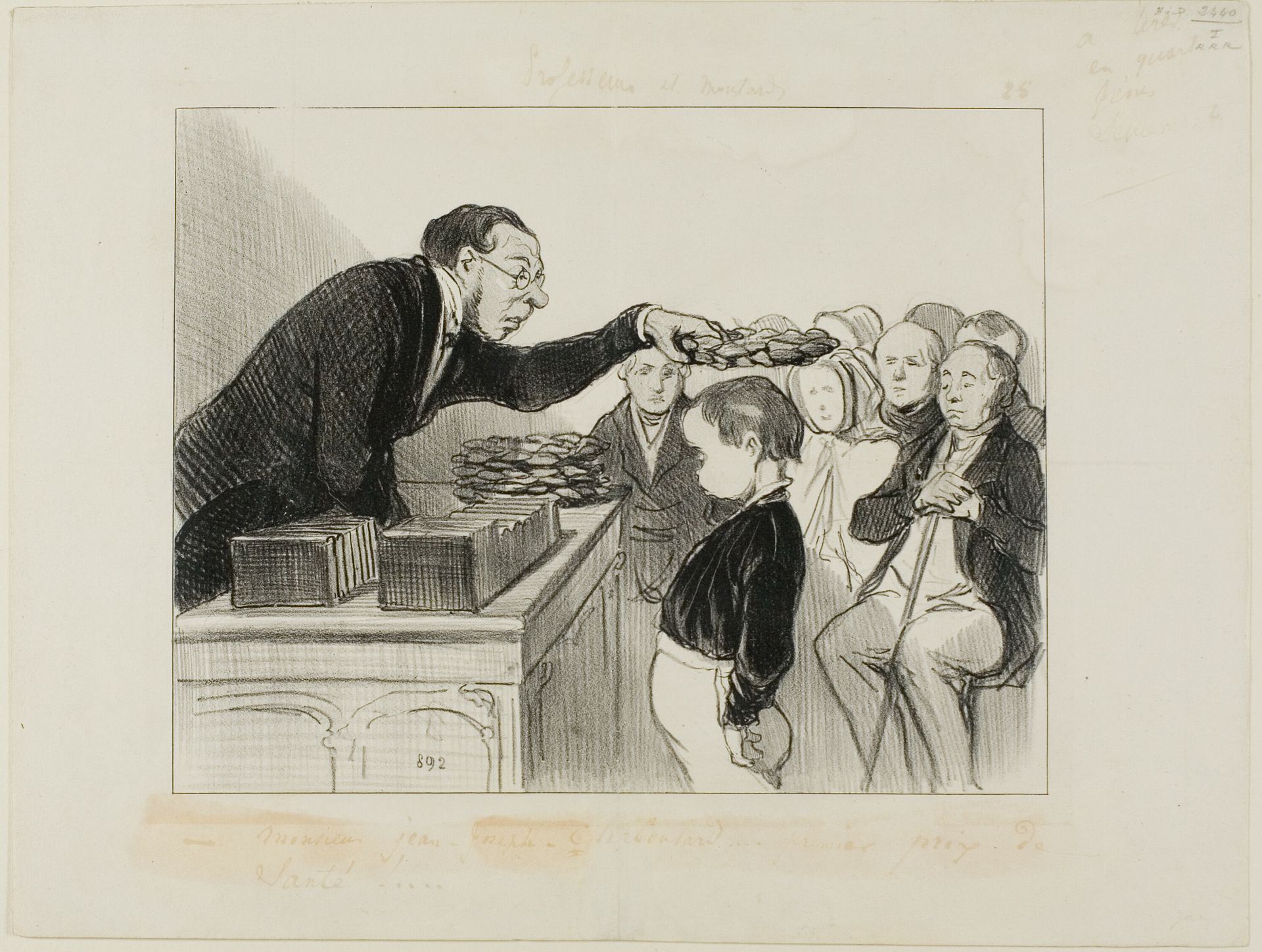 Mr. Jean-Joseph-Chaboulard... first prize for good health!, plate 28 from Professeurs et Moutards by Honoré Daumier