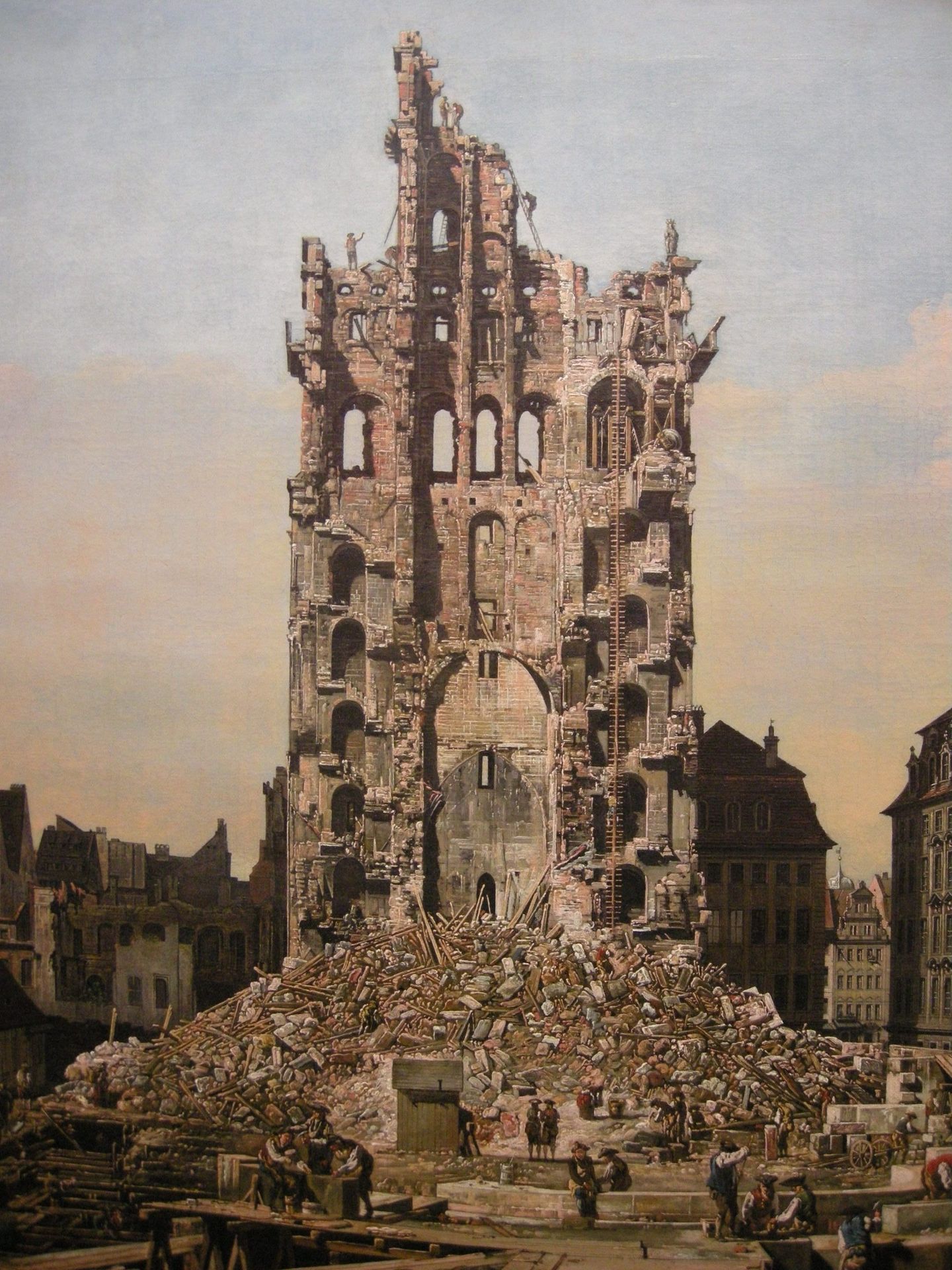 Ruins of Dresden's Kreuzkirche by Bernardo Bellotto
