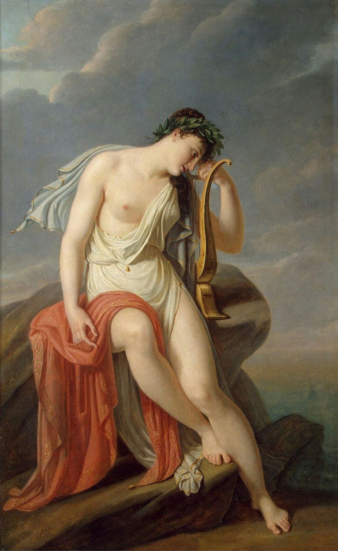 Sappho on the Leucadian Cliff by Pierre-Narcisse Guerin