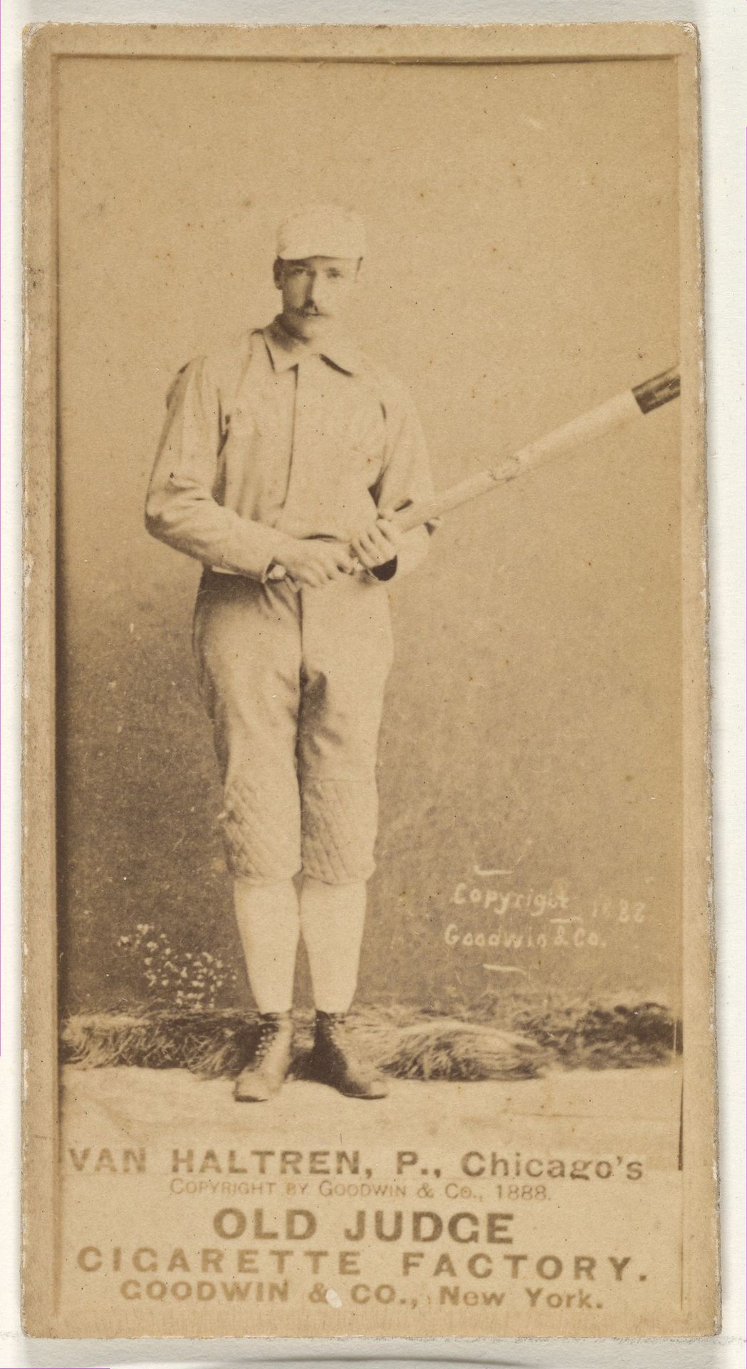 Van Haltren, Pitcher, Chicago, from the Old Judge series (N172) for Old Judge Cigarettes by Goodwin & Company