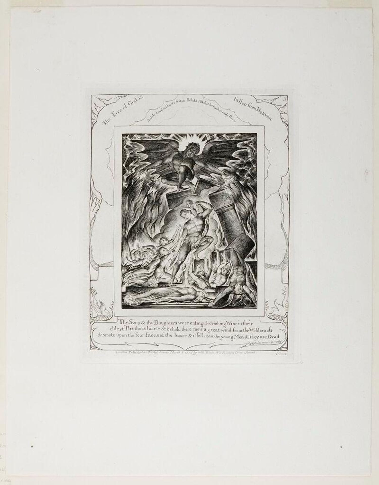 "Thy sons and thy daughters were eating and drinking wine," by William Blake