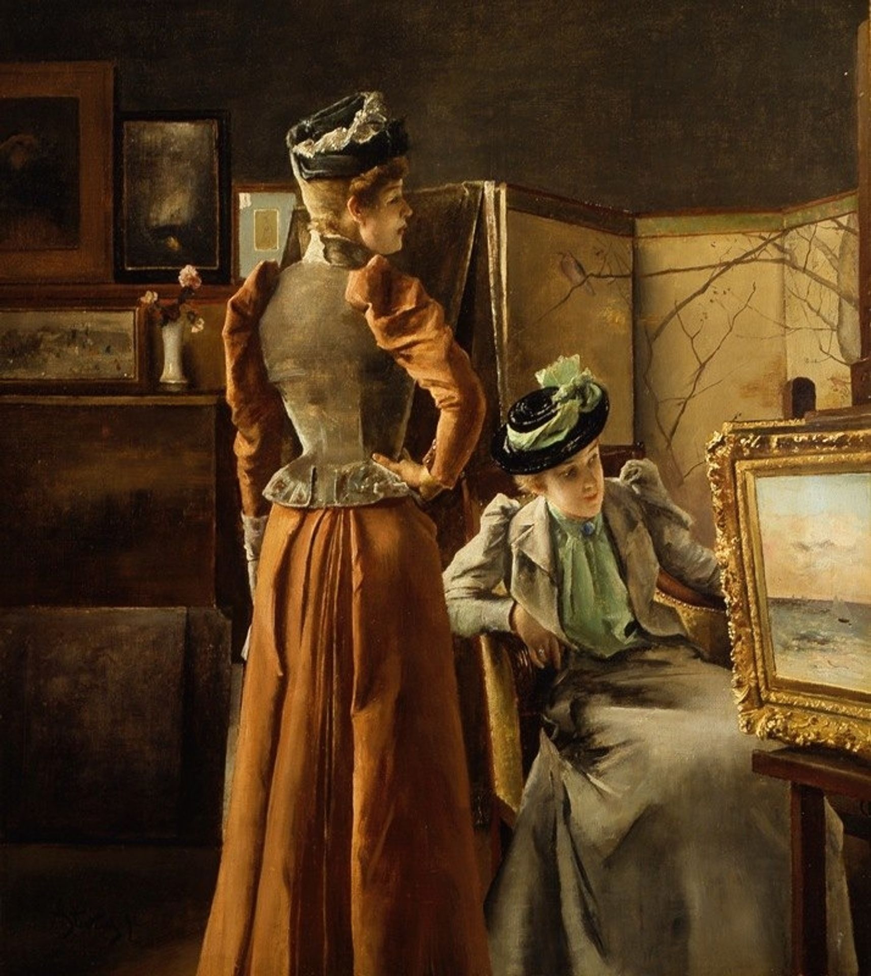 Looking at a Painting by Alfred Stevens