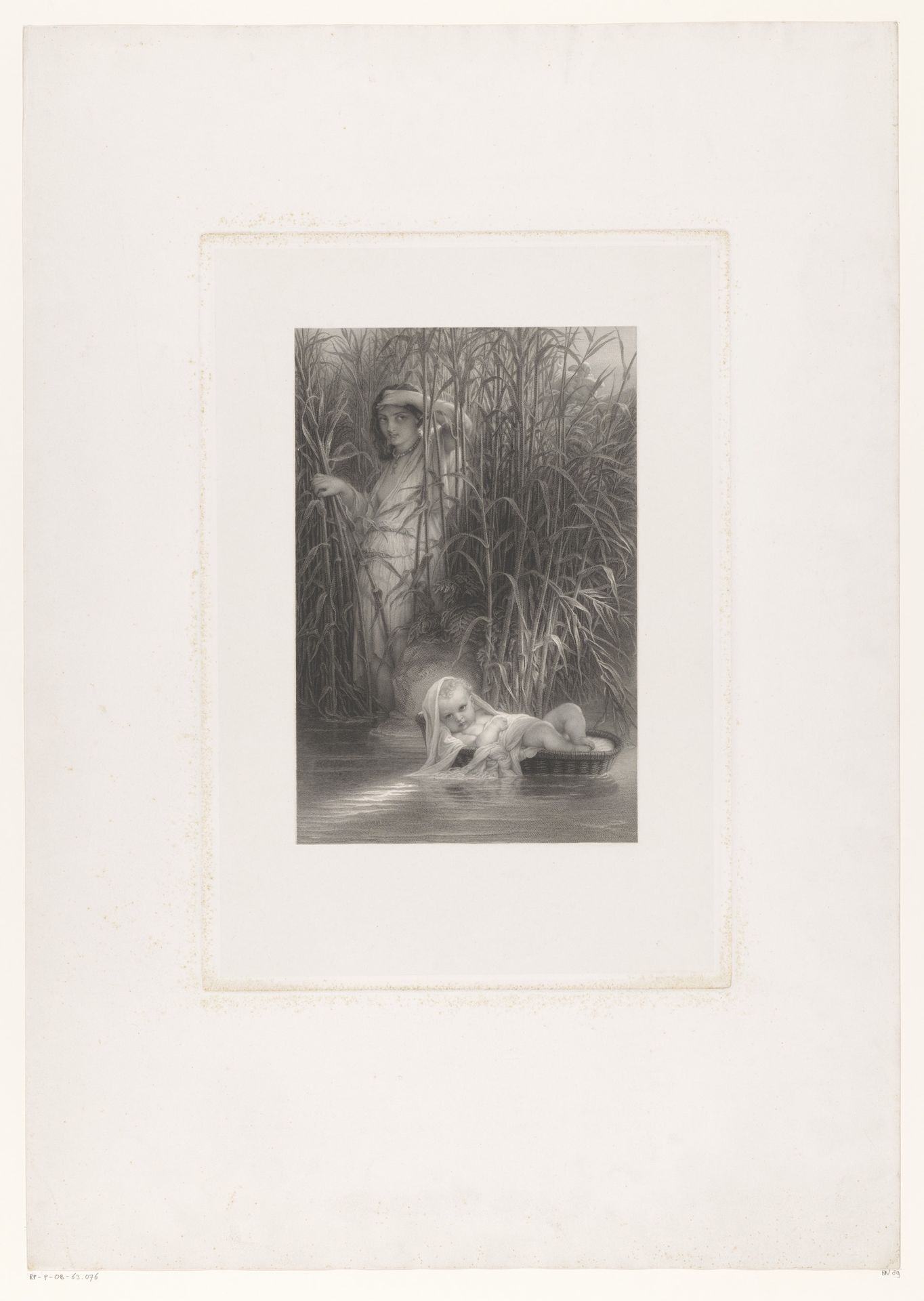 Mozes wordt gevonden by Louis Pierre Henriquel-Dupont