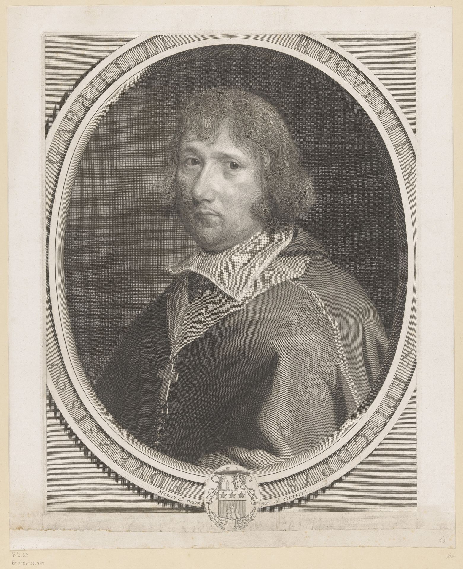 Portret van Gabriel de Roquette by Antoine Masson